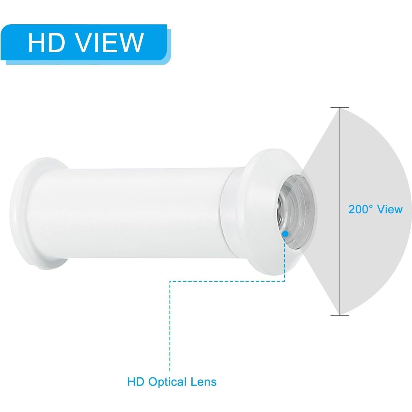 Mirilla de Puerta PATIKIL 2 Pcs Cobre 220 Grados Seguridad