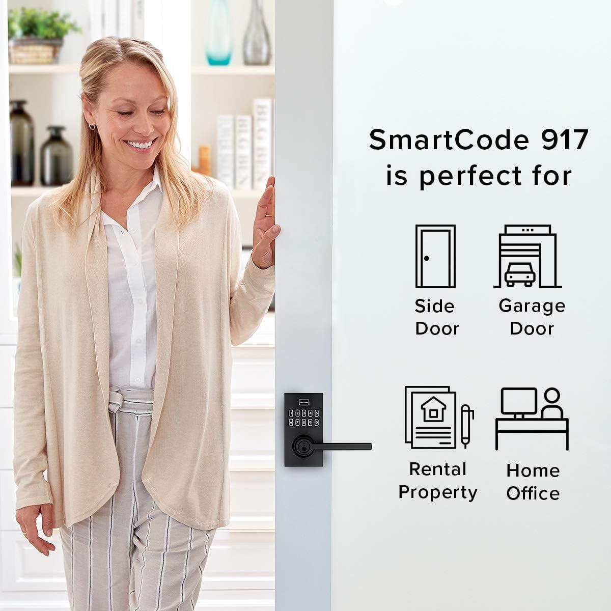Cerradura Electrónica Kwikset SmartCode 917 Sin Llave Negra