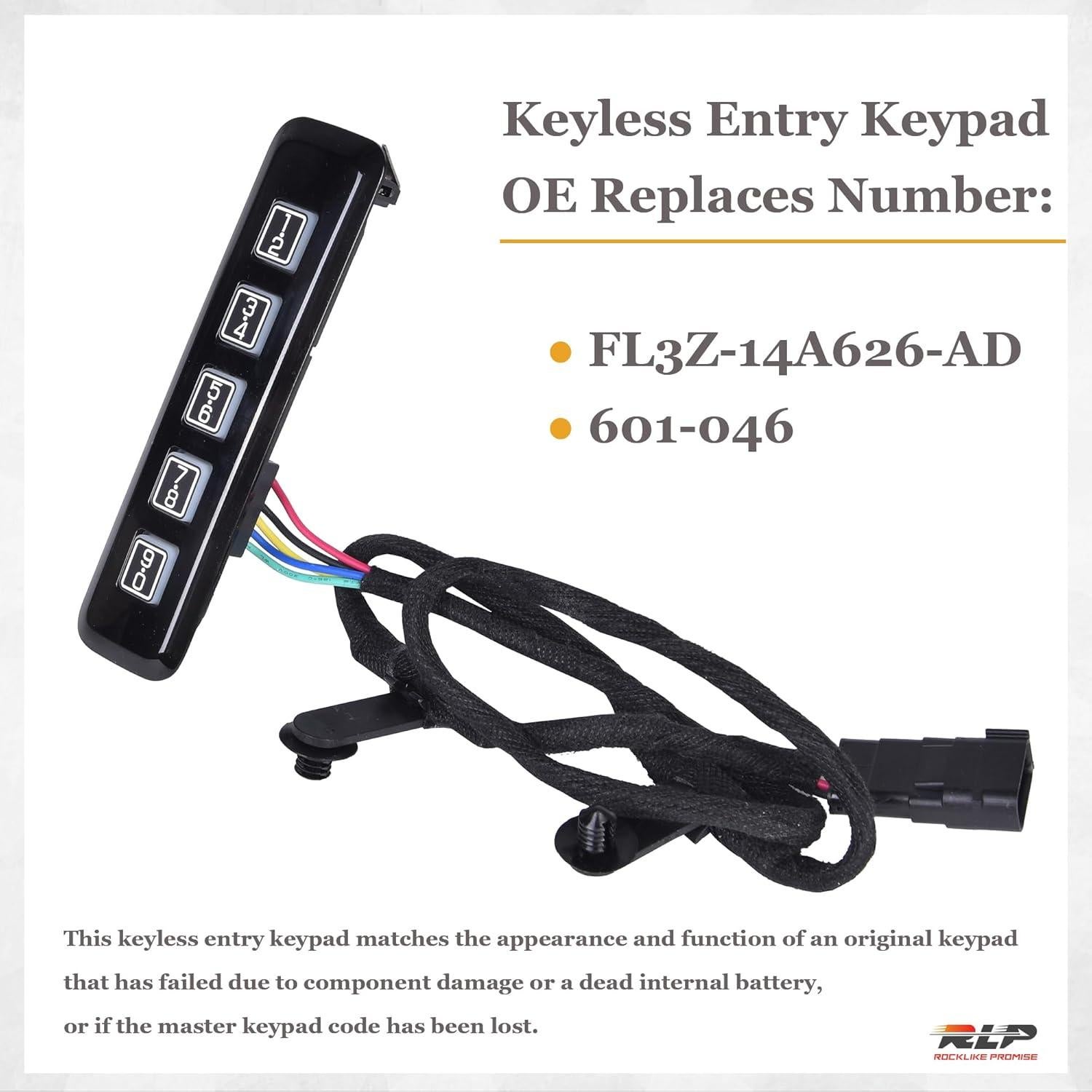 Teclado de entrada sin llave RLP para Ford F-150/F-250 2015-2020