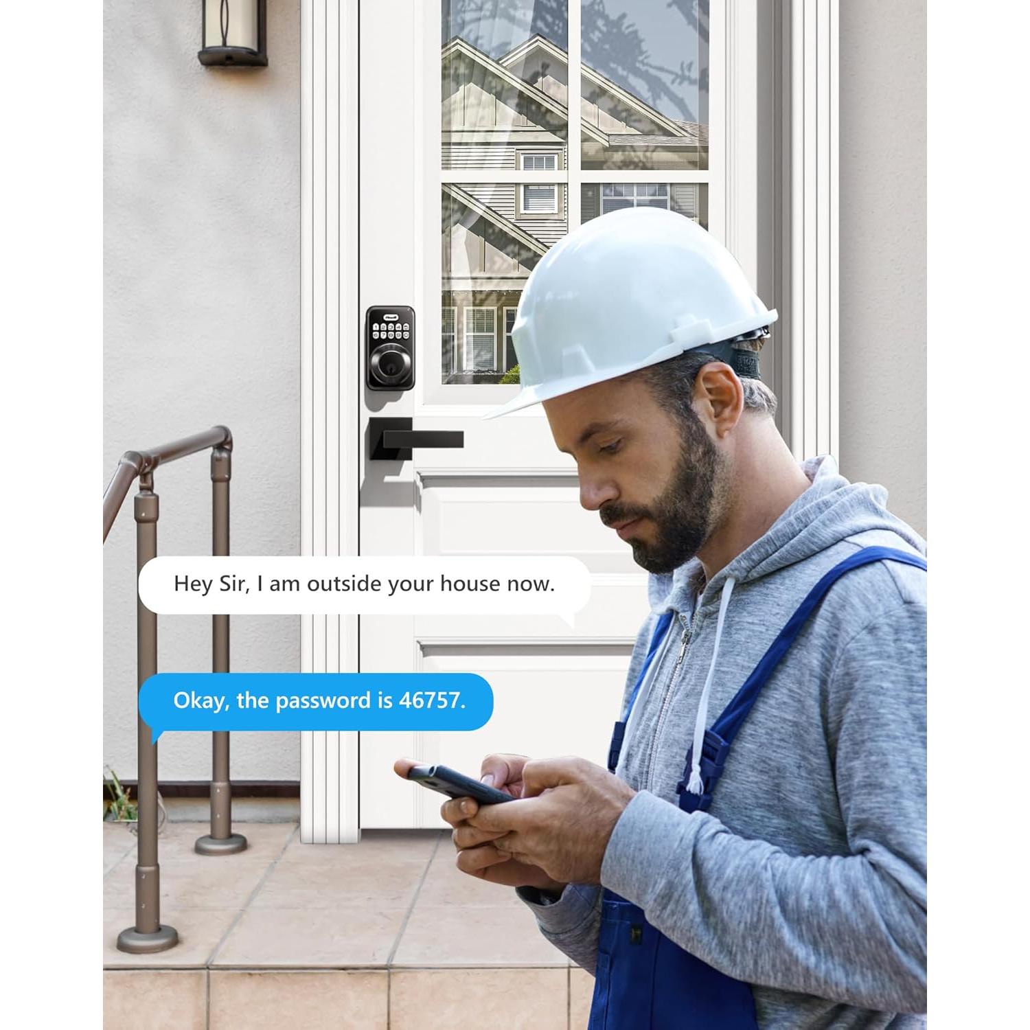 Cerradura Electrónica Zowill DK01-L con Teclado y Manijas