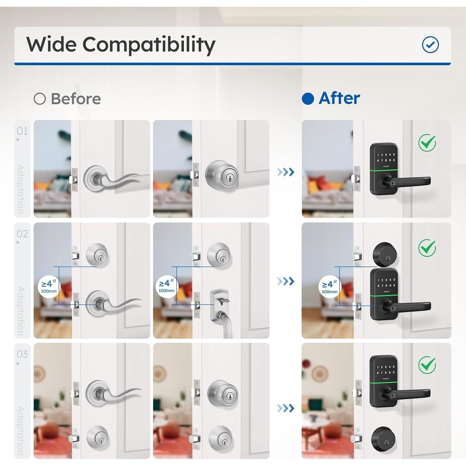 Cerradura Inteligente Kucacci Z3 con Teclado y Bloqueo Automático