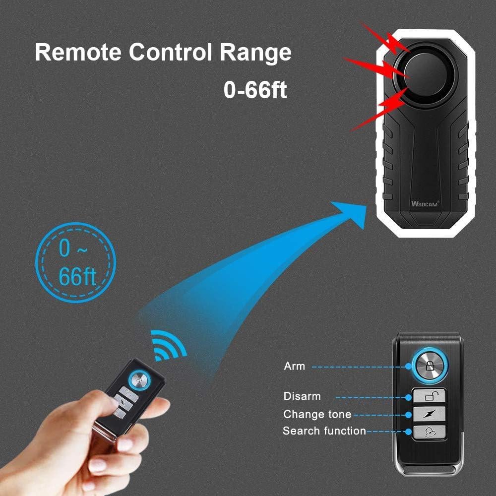 Alarma Inalámbrica para Bicicleta Wsdcam 113dB con Control Remoto