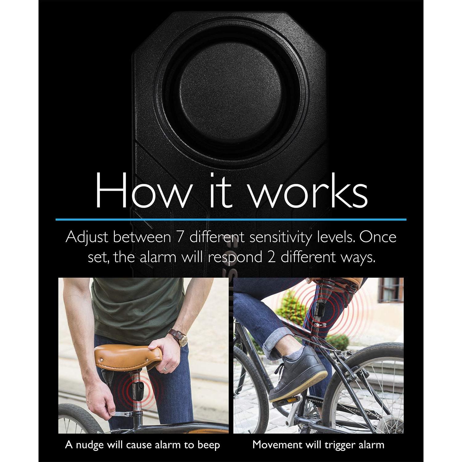 Alarma de Bicicleta Fosmon 113dB Inalámbrica IP65 con Control Remoto