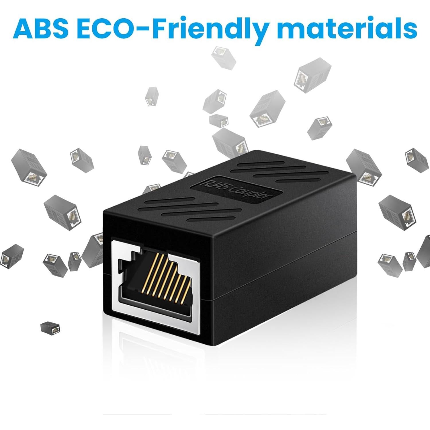 Acoplador Ethernet RJ45 Hembra a Hembra Cat7/Cat6/Cat5e - Paquete de 8