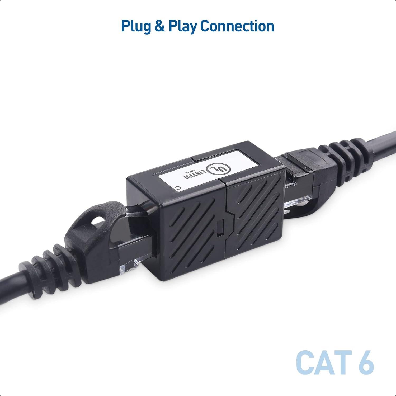 Acopladores Ethernet Cat 6 Cable Matters - Paquete de 5, Negro