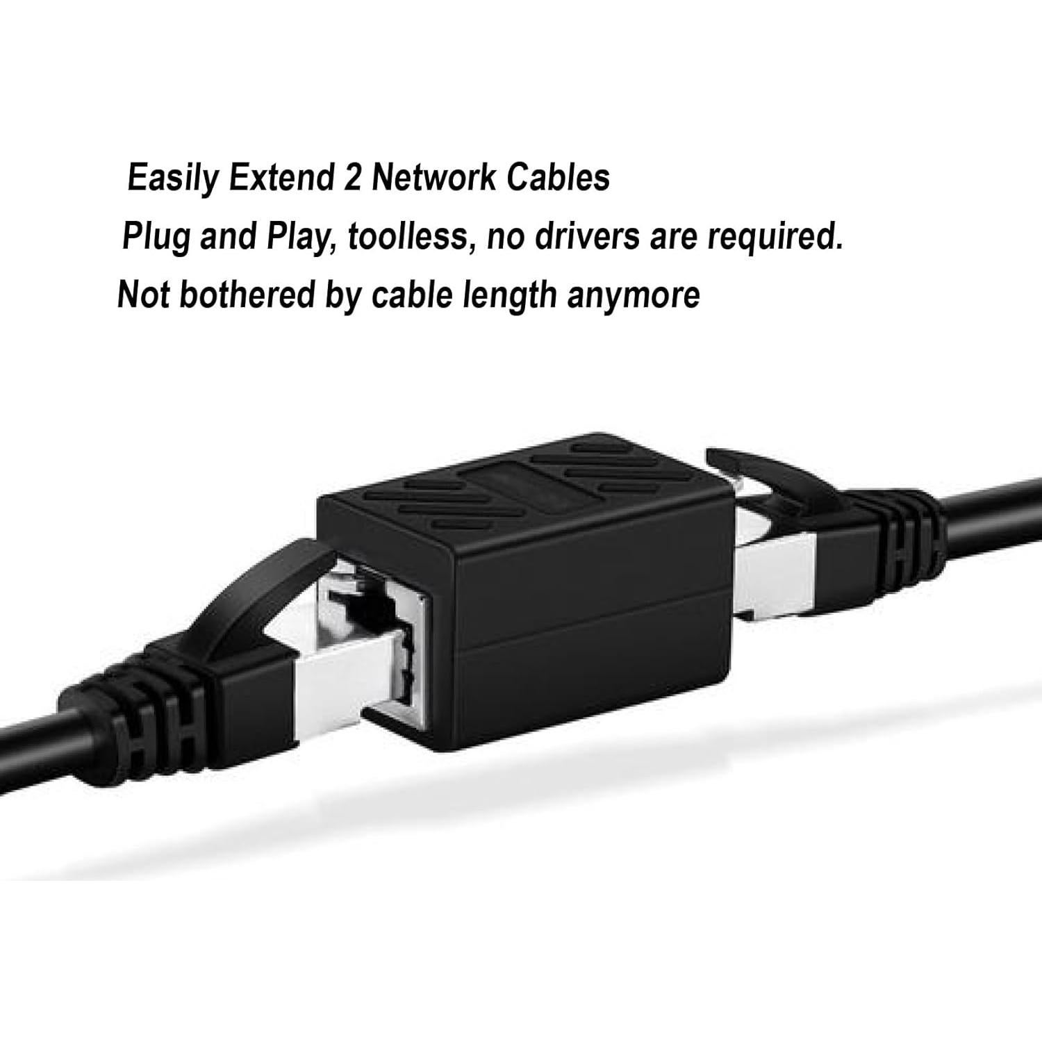 Paquete de 5 Acopladores Ethernet RJ45 ZGQ Cat7/Cat6/Cat5e