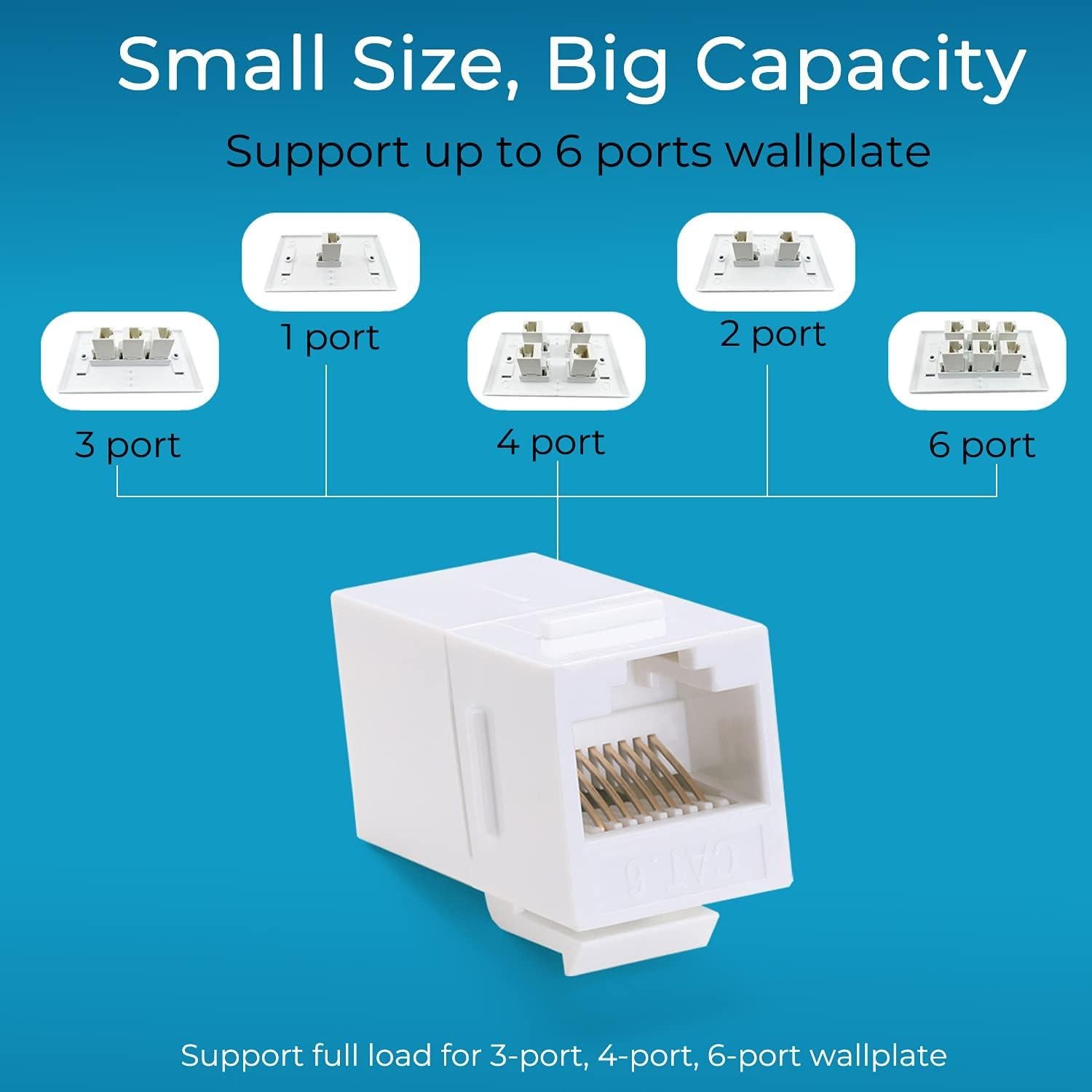 Adaptador RJ45 hembra a hembra Rapink, 5 unidades Cat6