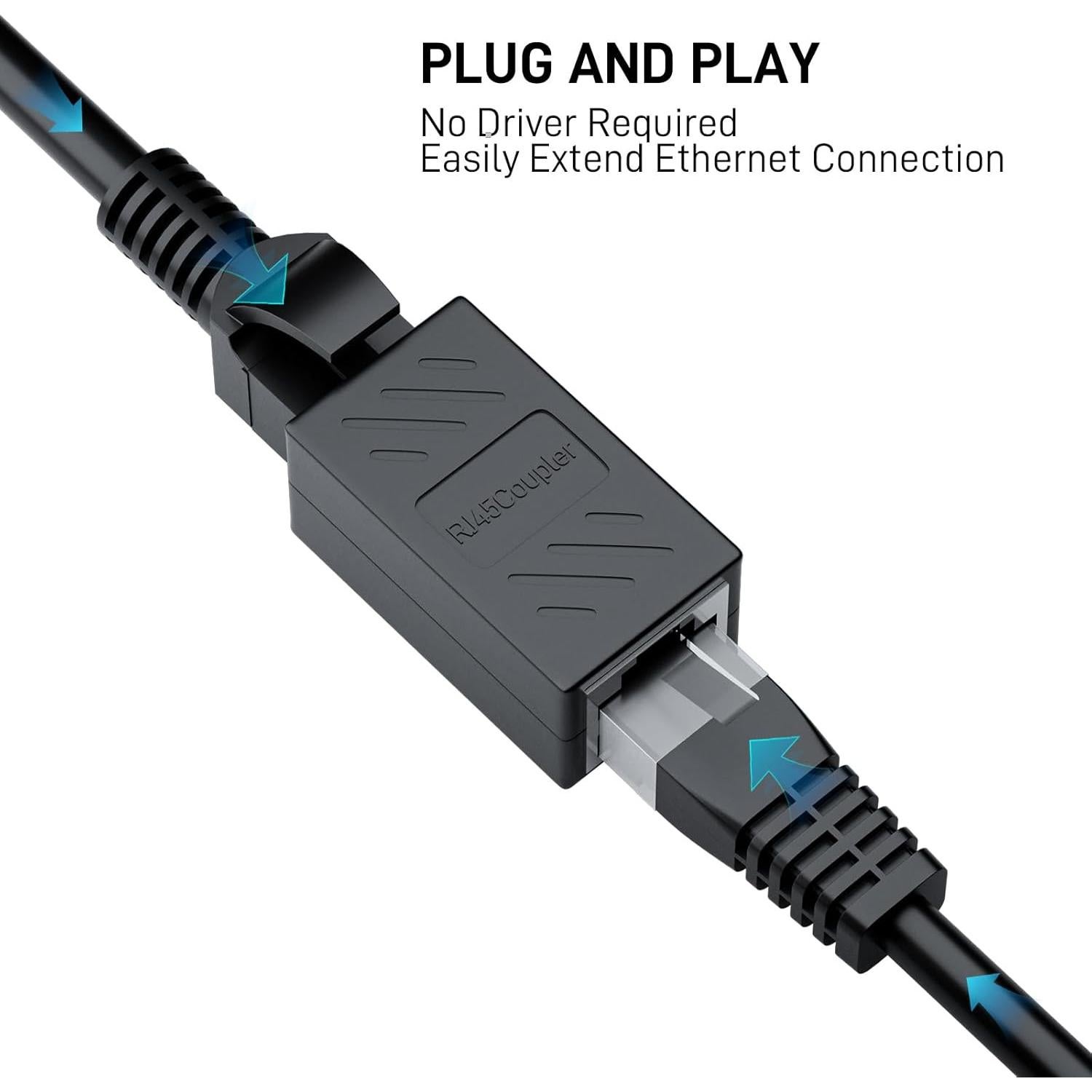 Acoplador de Red DARKROCK RJ45 para Cat7/Cat6/Cat5e/Cat5