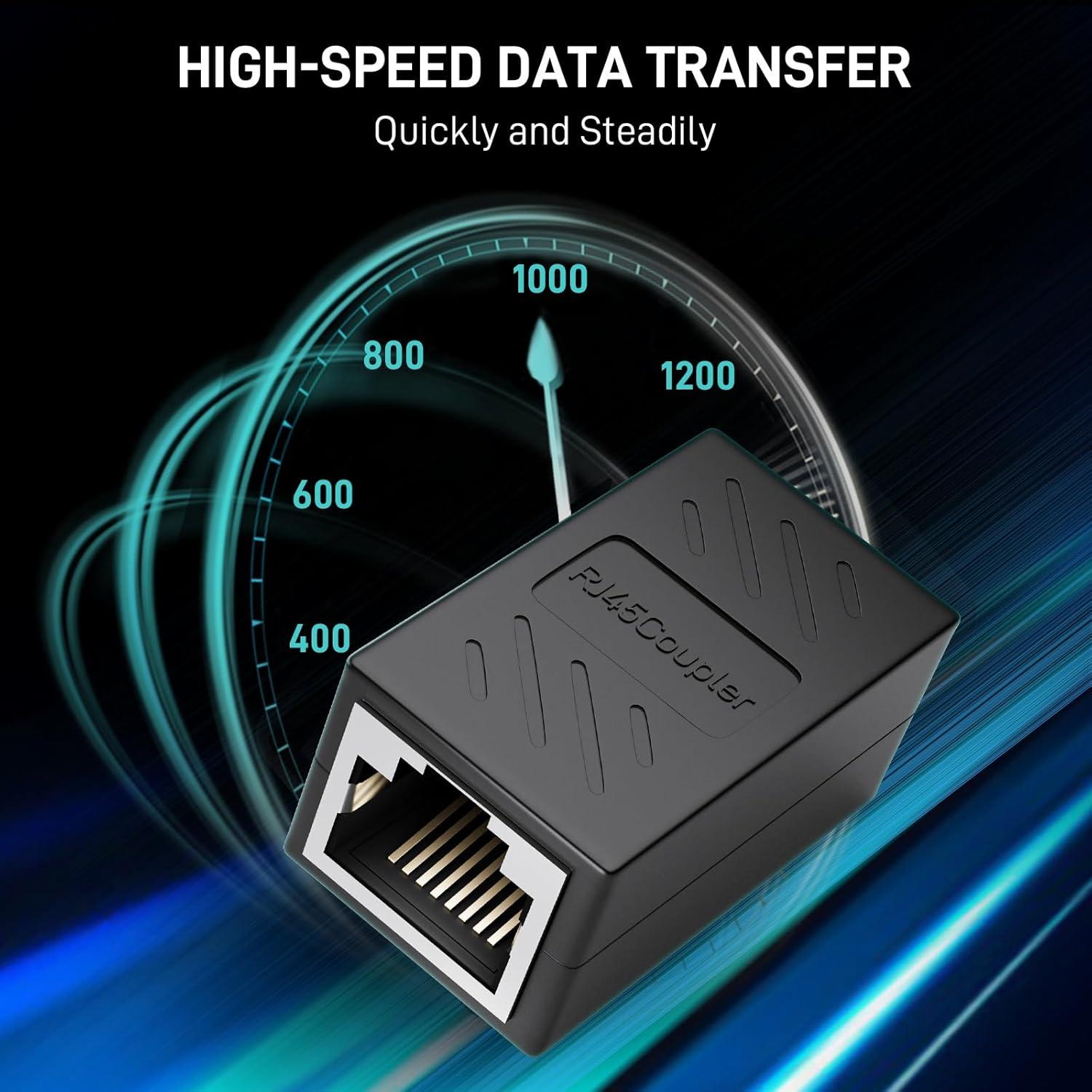 Acoplador de Red DARKROCK RJ45 para Cat7/Cat6/Cat5e/Cat5