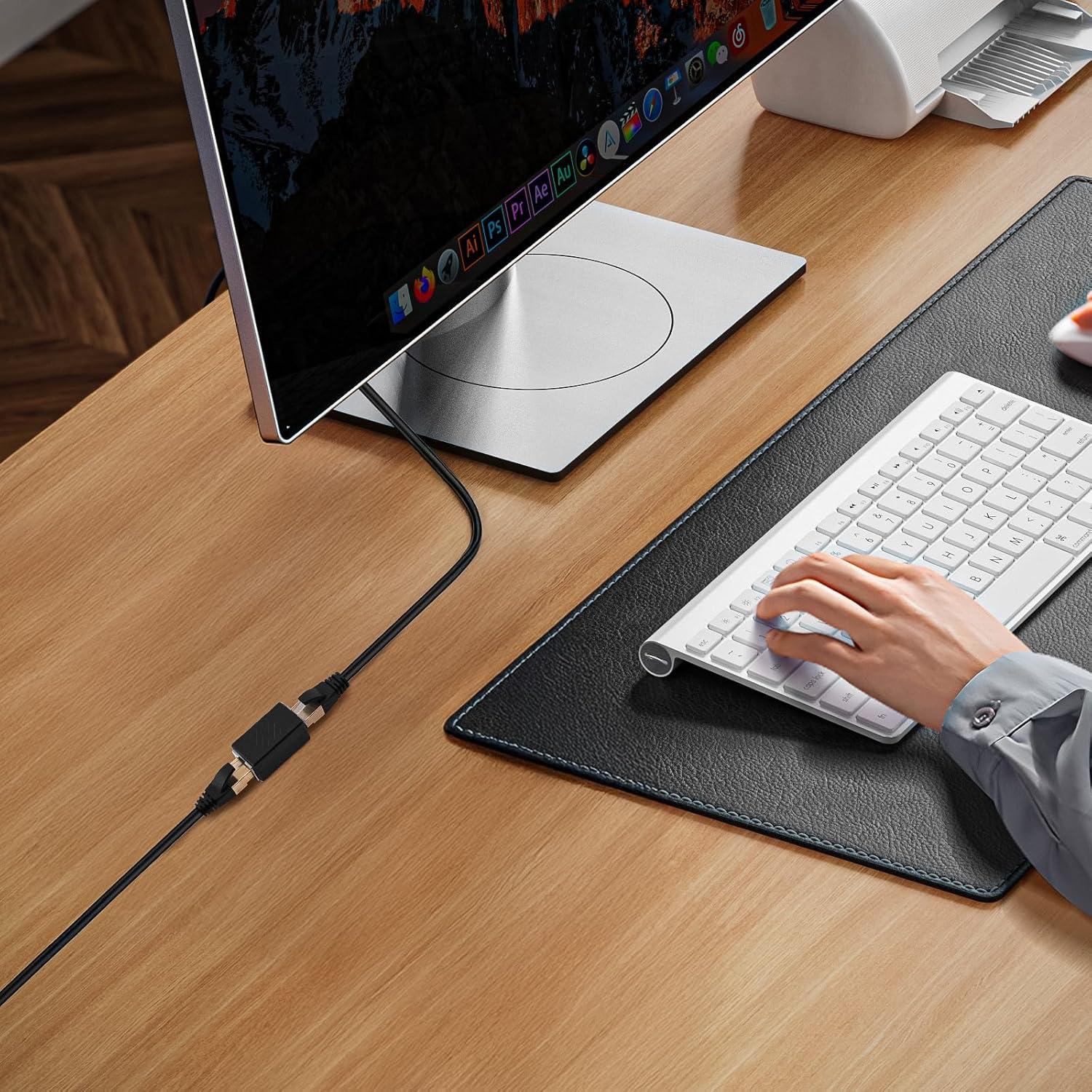 Acoplador RJ45 MA - 12 Adaptadores Extensores Ethernet Cat5/6/7