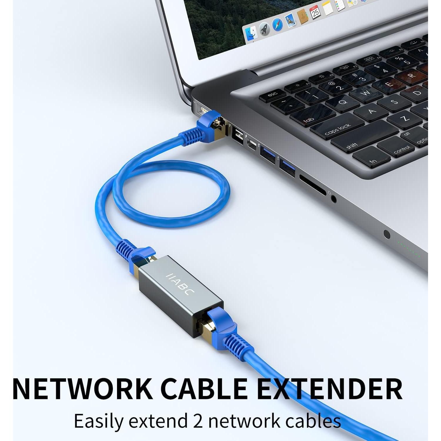 Acoplador Ethernet RJ45 IIABC Femenino a Femenino Cat7/6/5e/5 - Paquete de 3