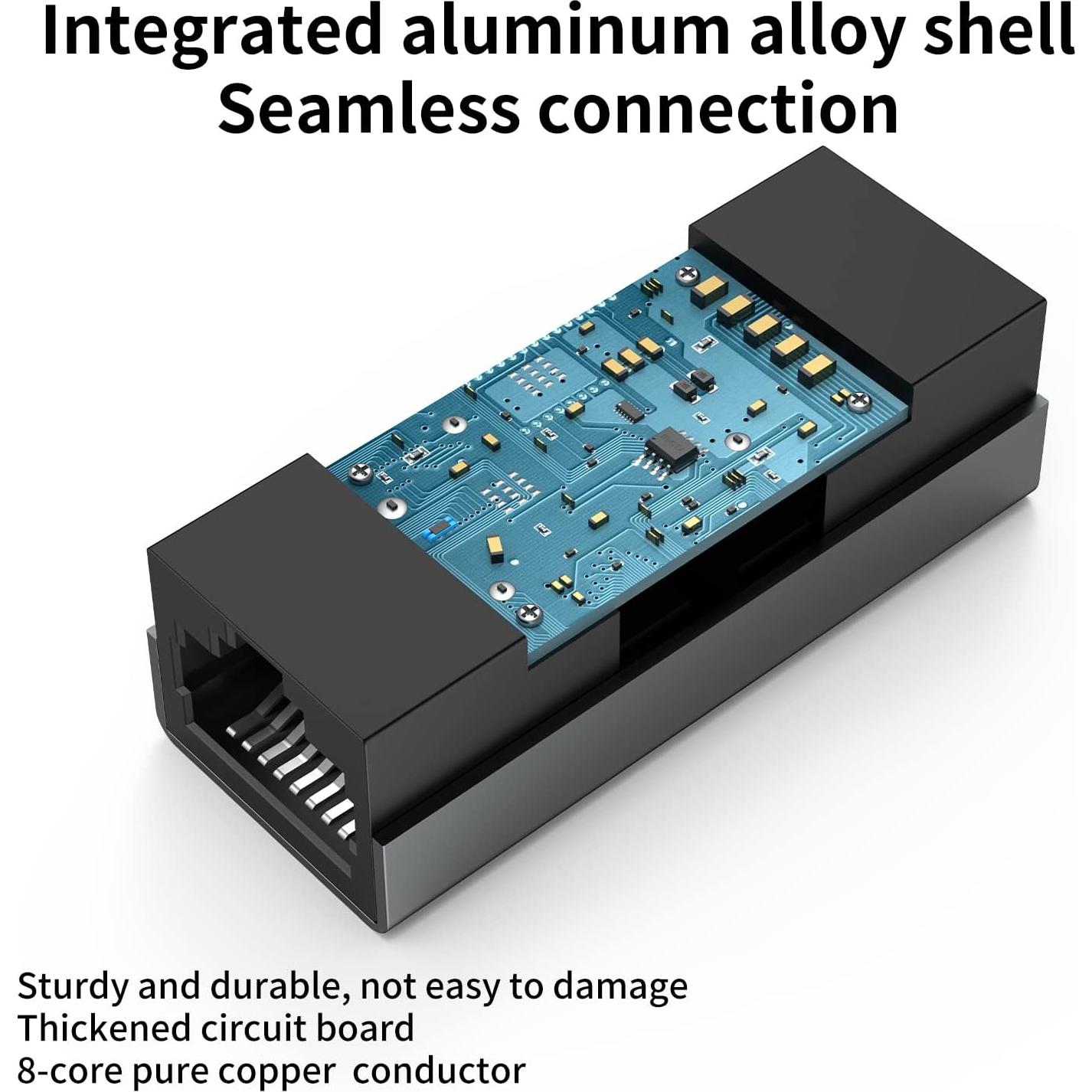Acoplador Ethernet RJ45 IIABC Femenino a Femenino Cat7/6/5e/5 - Paquete de 3