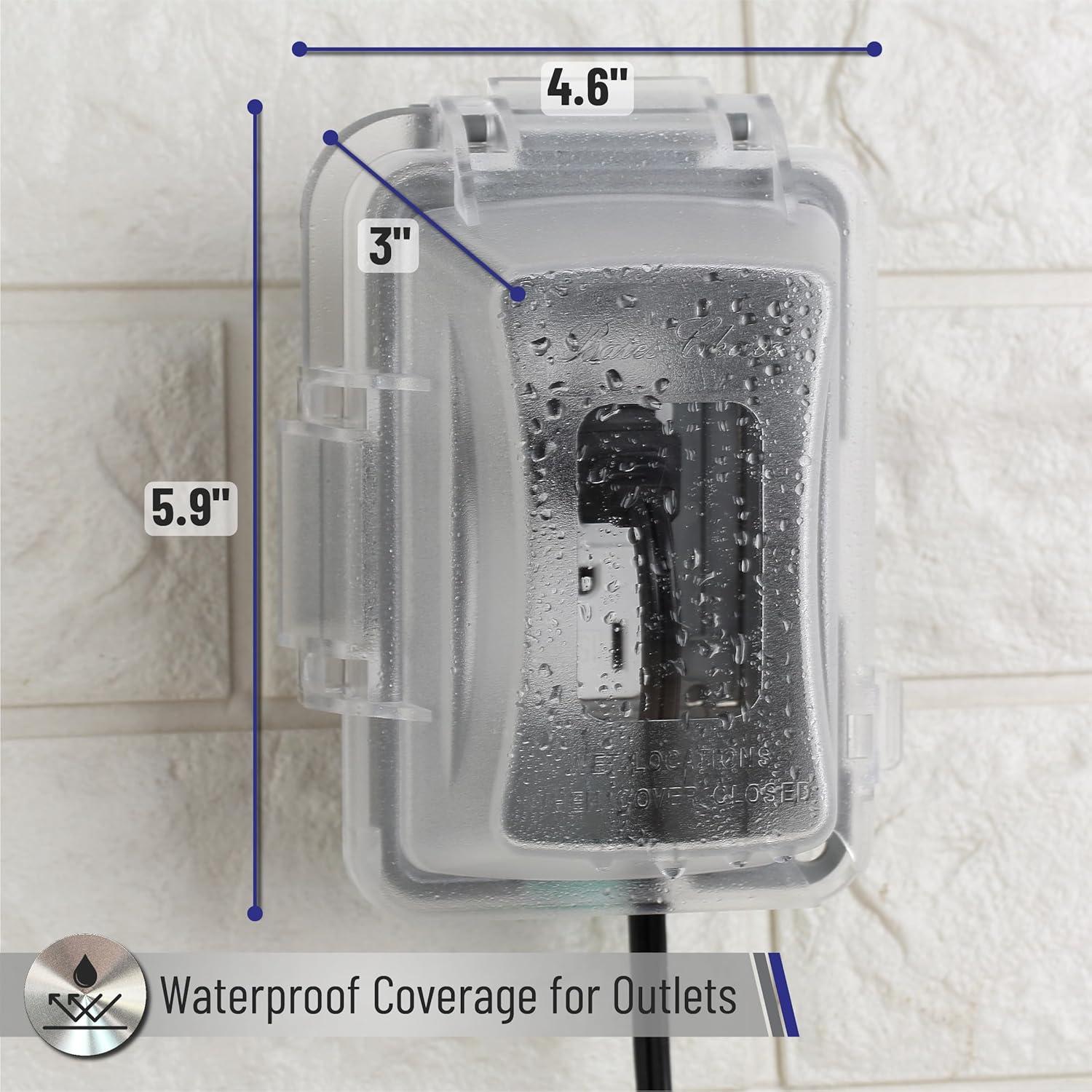 Cubierta de Enchufe Exterior Bates 1-Gang Transparente