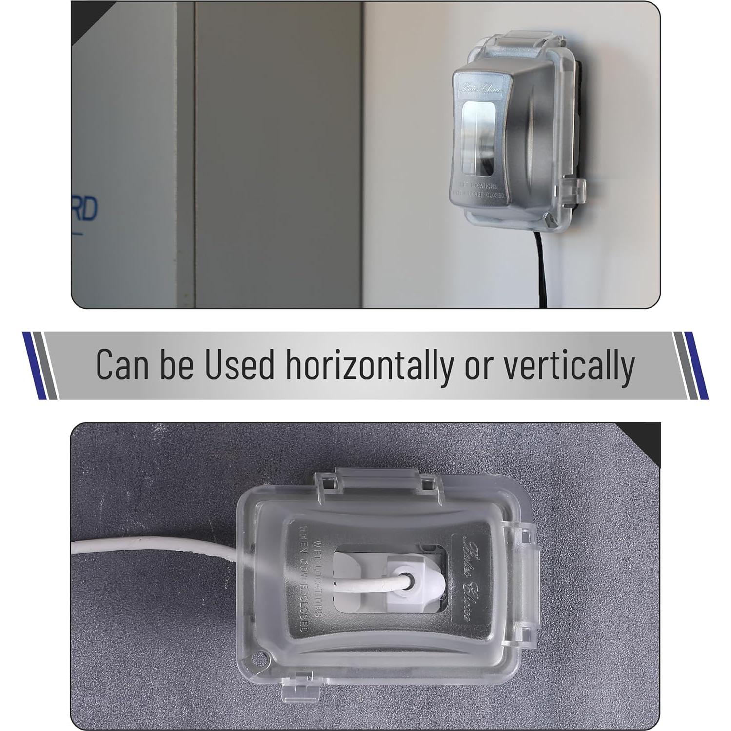Cubierta de Enchufe Exterior Bates 1-Gang Transparente