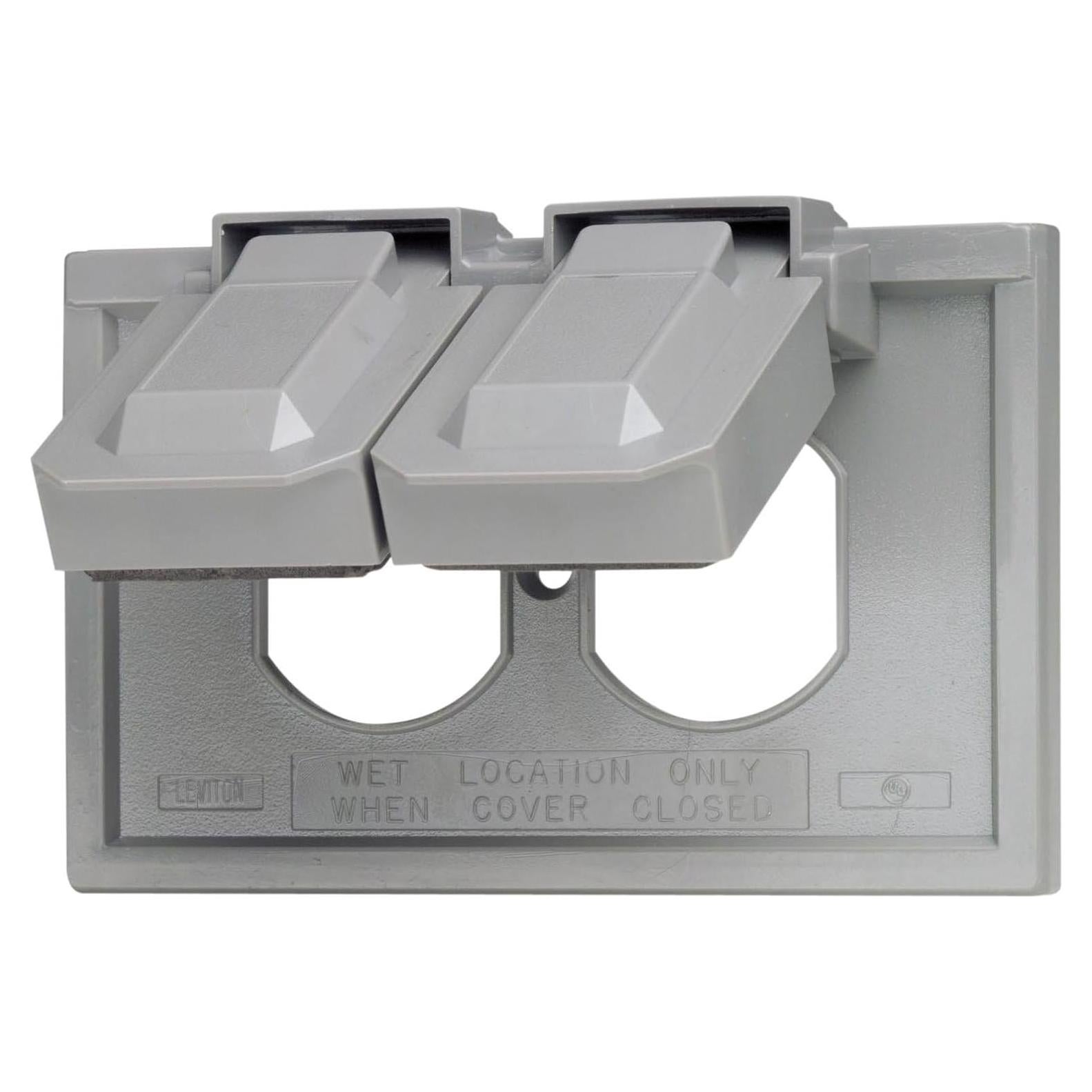 Cubierta a Prueba de Climas Leviton 1-Gang Gris para Receptáculos