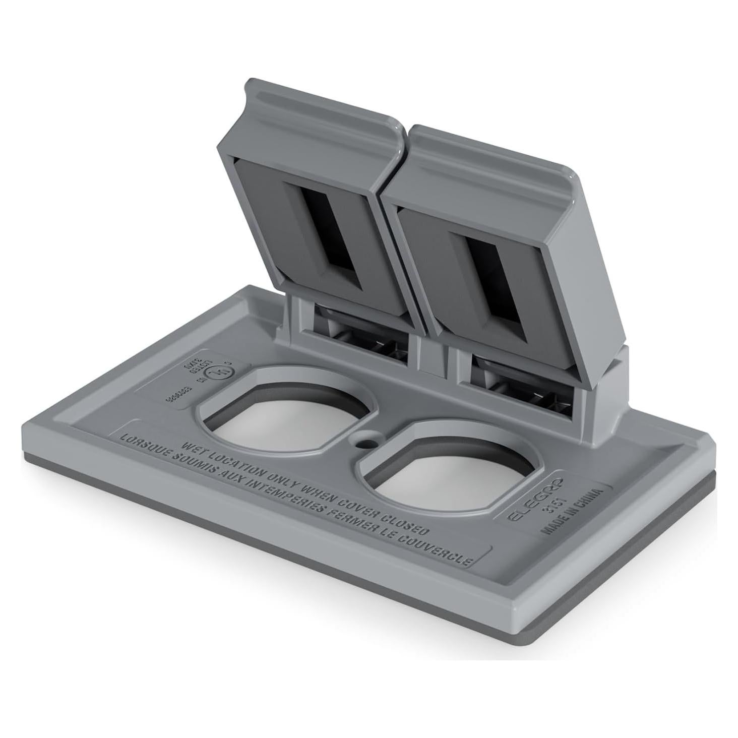 Cubierta de Enchufe Eléctrico Exterior ELEGRP 1-Gang Gris