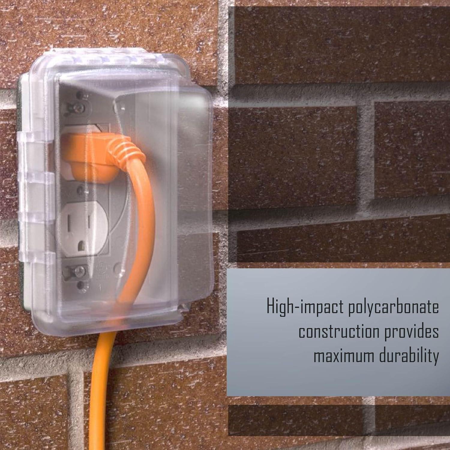 Cubierta de Salida Eléctrica TayMac MM410C 1-Gang Clara