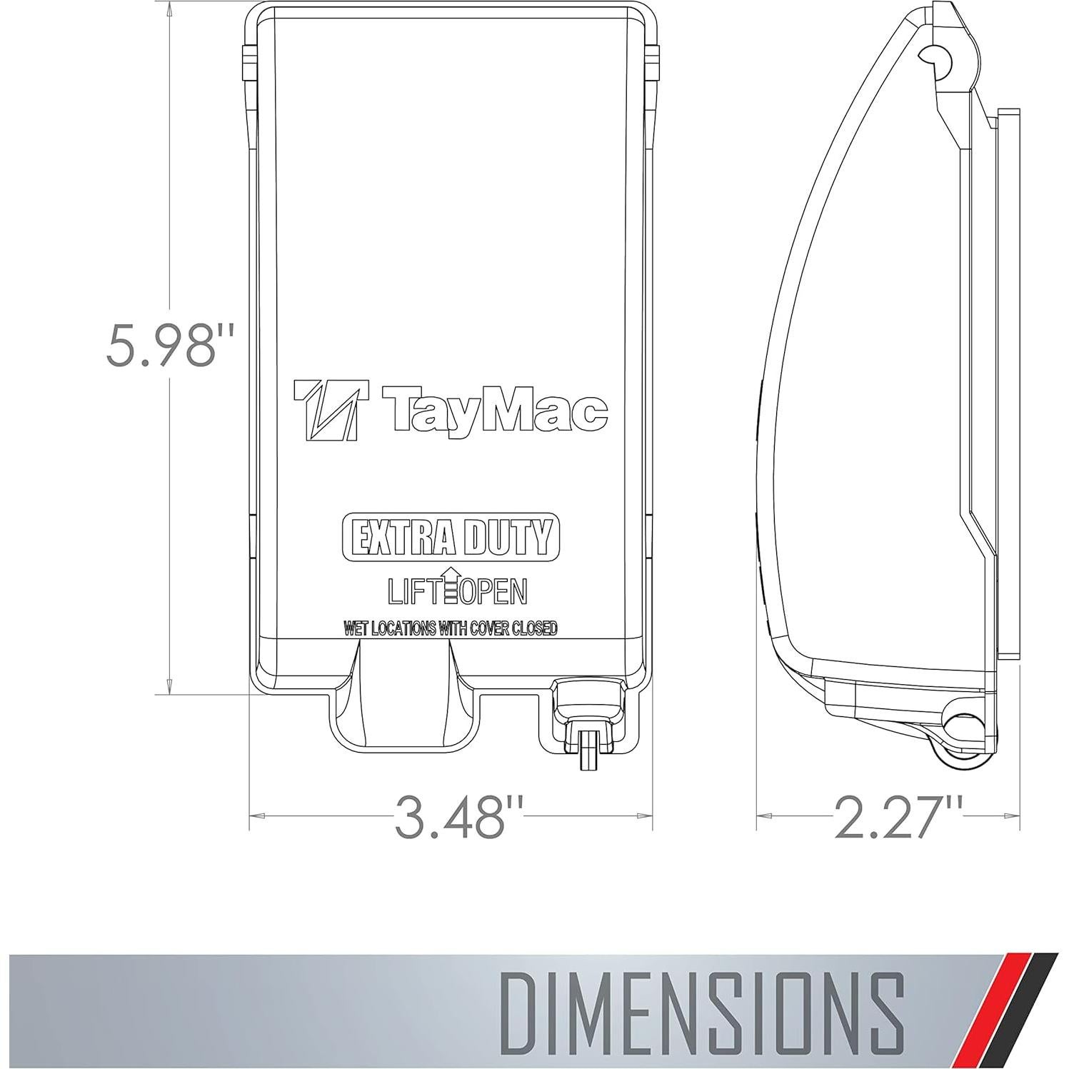 Cubierta Metálica TayMac MX4280S 1-Gang a Prueba de Climas