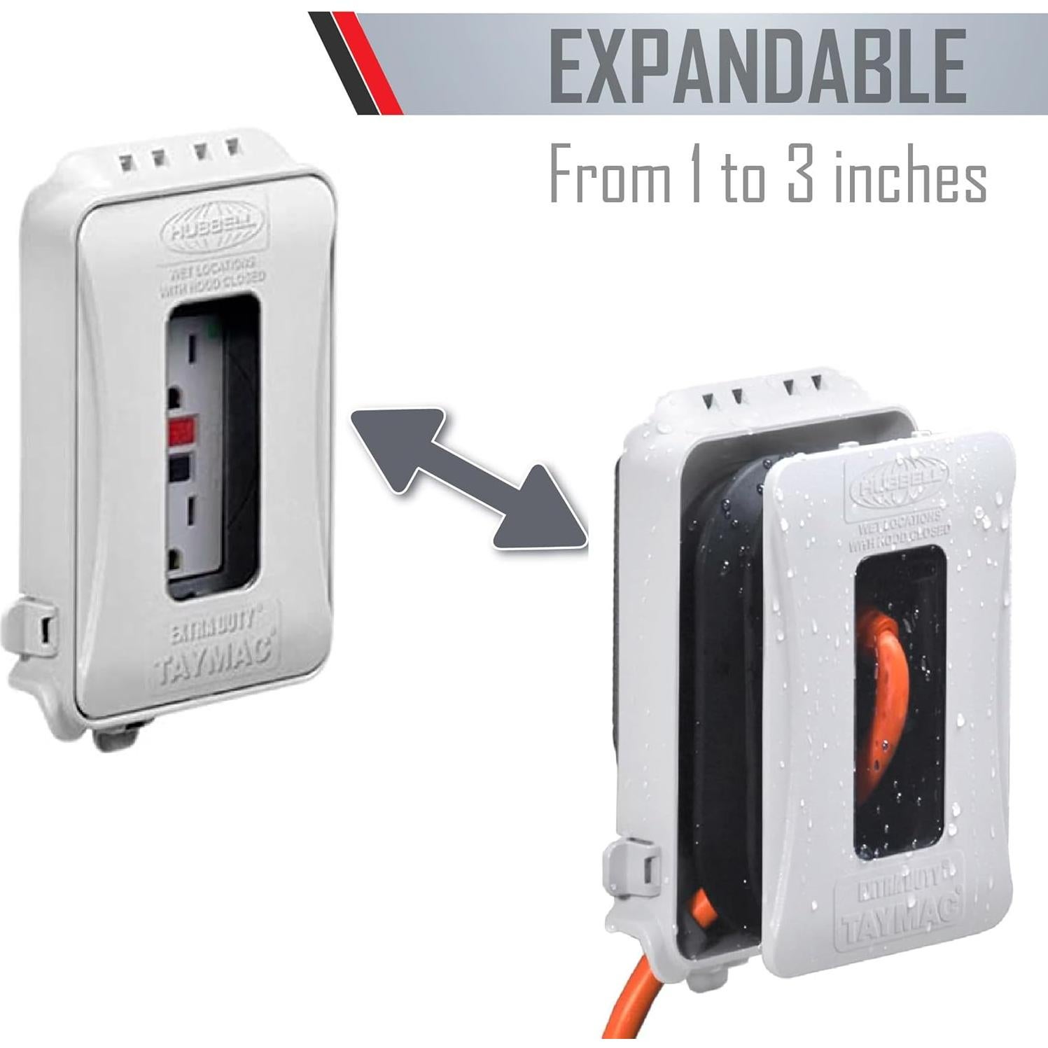 Cubierta de Enchufe Eléctrico TayMac ML500W 1 Gang Extra Fuerte