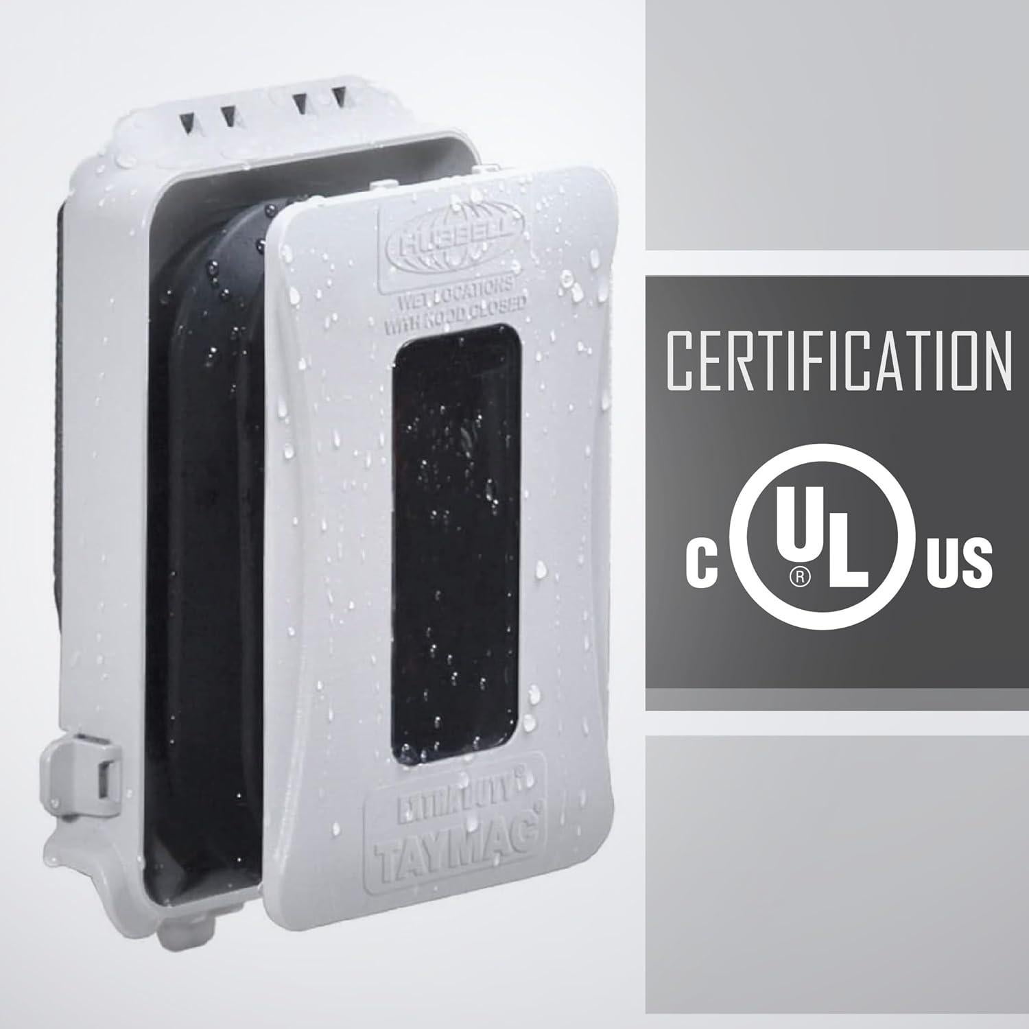 Cubierta de Enchufe Eléctrico TayMac ML500W 1 Gang Extra Fuerte