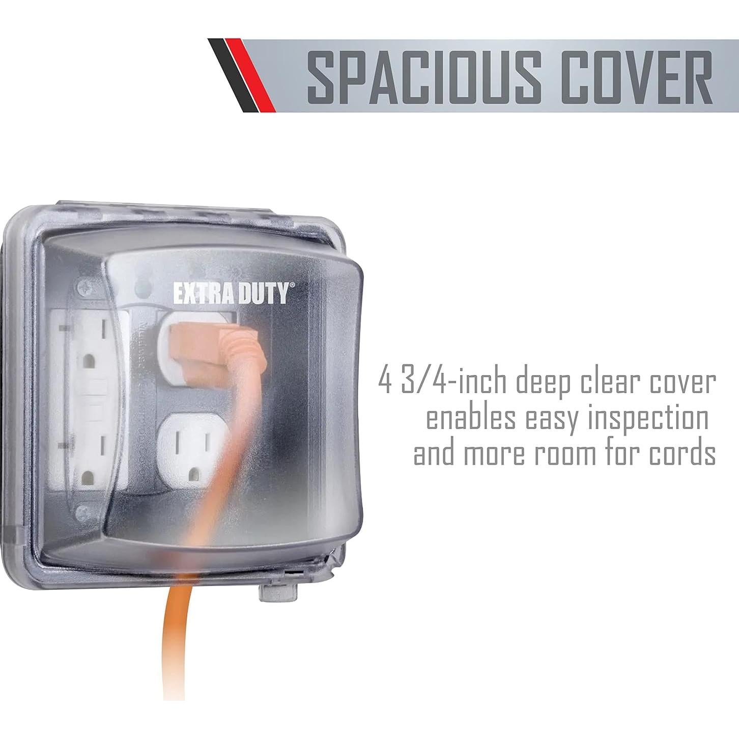 Cubierta de Enchufe Eléctrico TayMac MM2420C 2-Gang Transparente