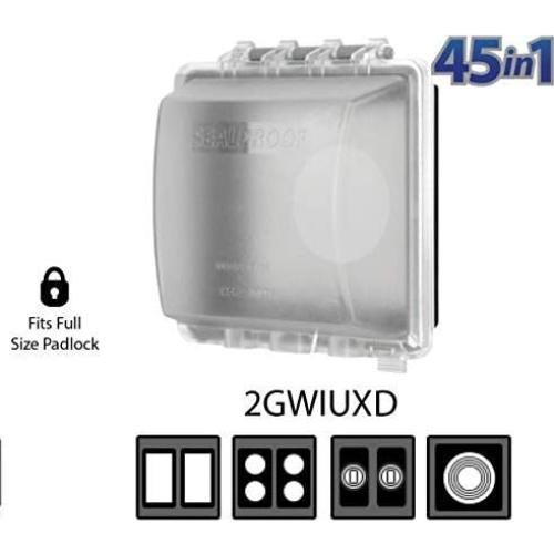 Cubierta de Salida a Prueba de Climas Sealproof 2-Gang Bloqueable