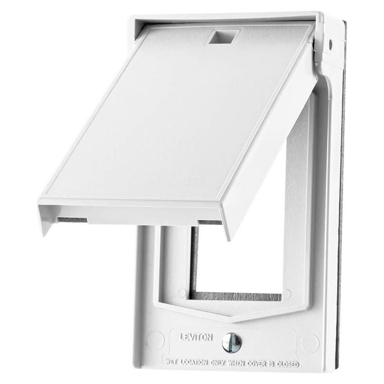 Placa de Pared Resistente a la Intemperie Leviton 1-Gang Blanca