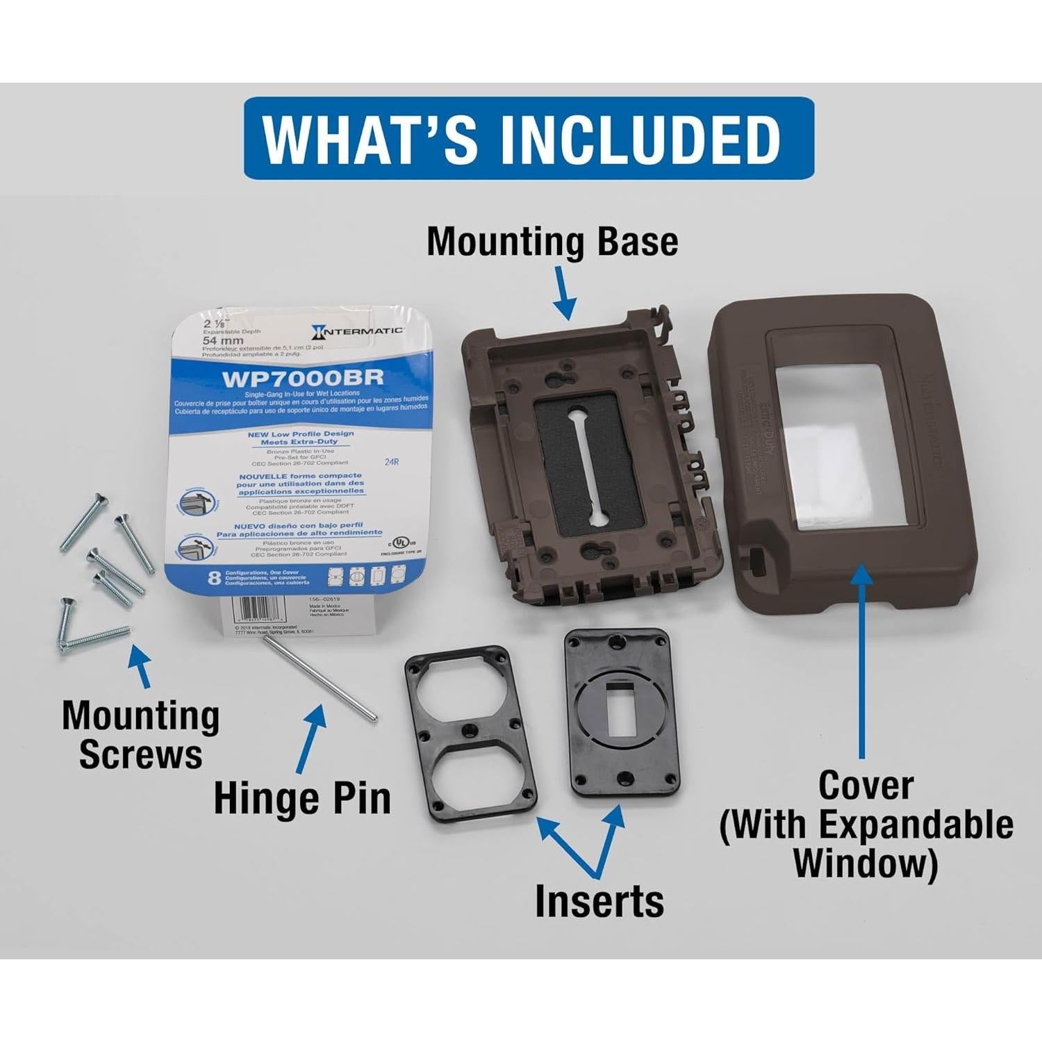 Cubierta a Prueba de Climas Intermatic WP7000BR 1 Gang Marrón