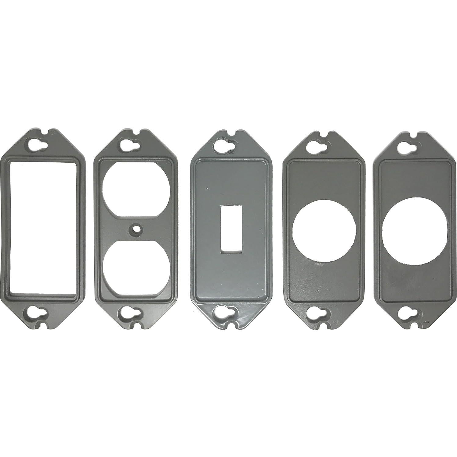 Cubierta de Salida Metálica Sealproof 1-Gang Gris Horizontal