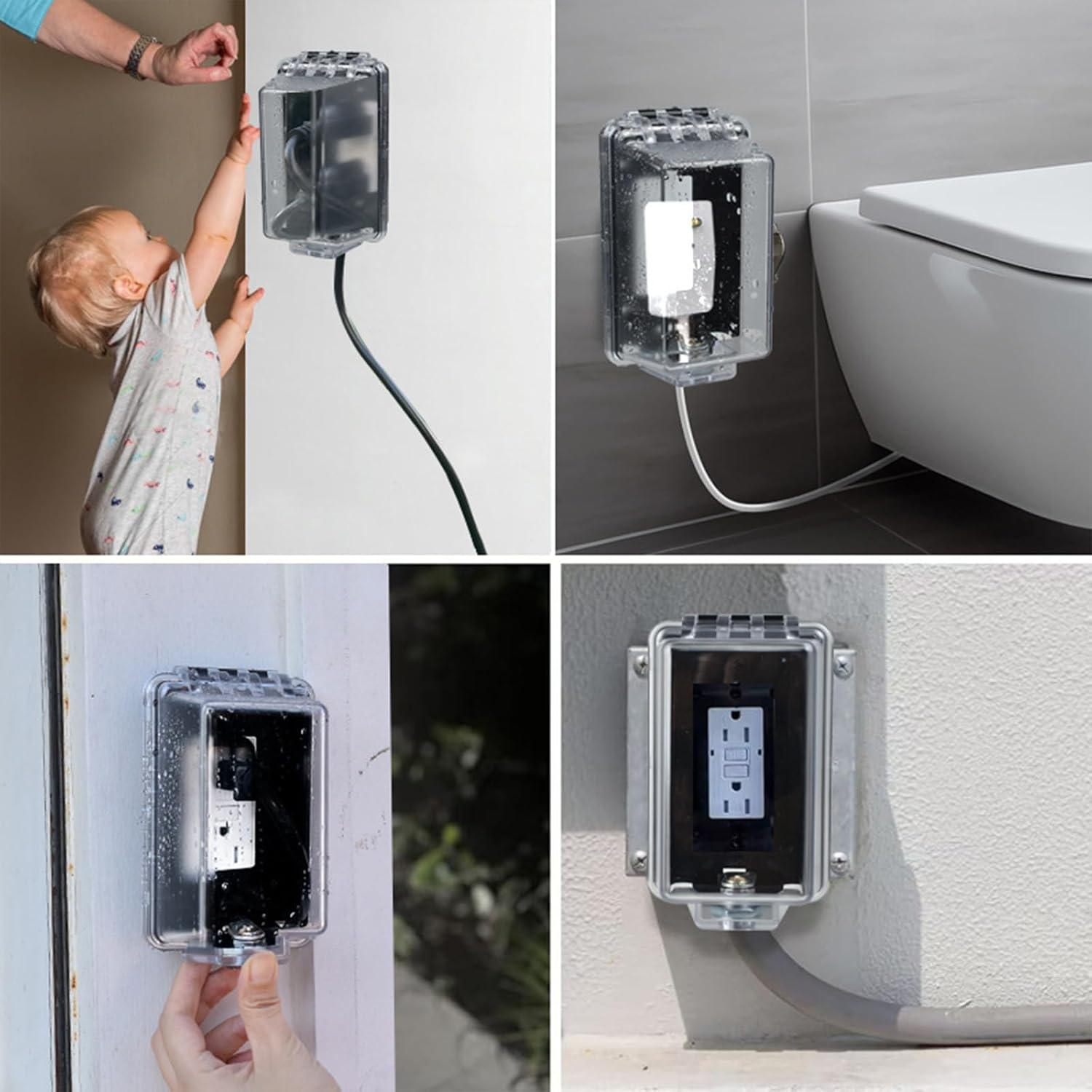 Cubierta de Enchufe Exterior PKLIYH 2 Paquetes a Prueba de Agua