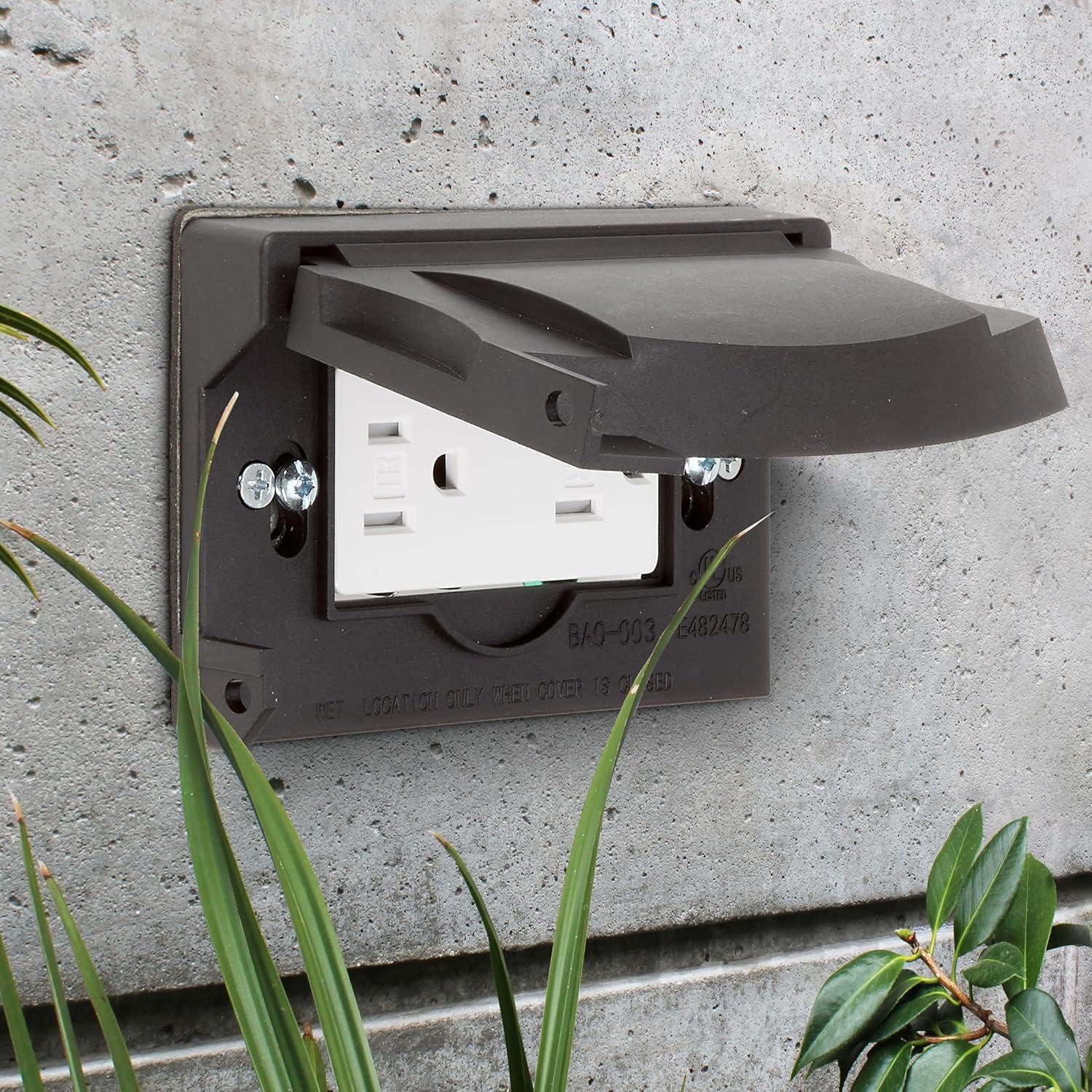 Cubierta de Salida Exterior Maxxima 1-Gang Resistente Climas 2-Pack