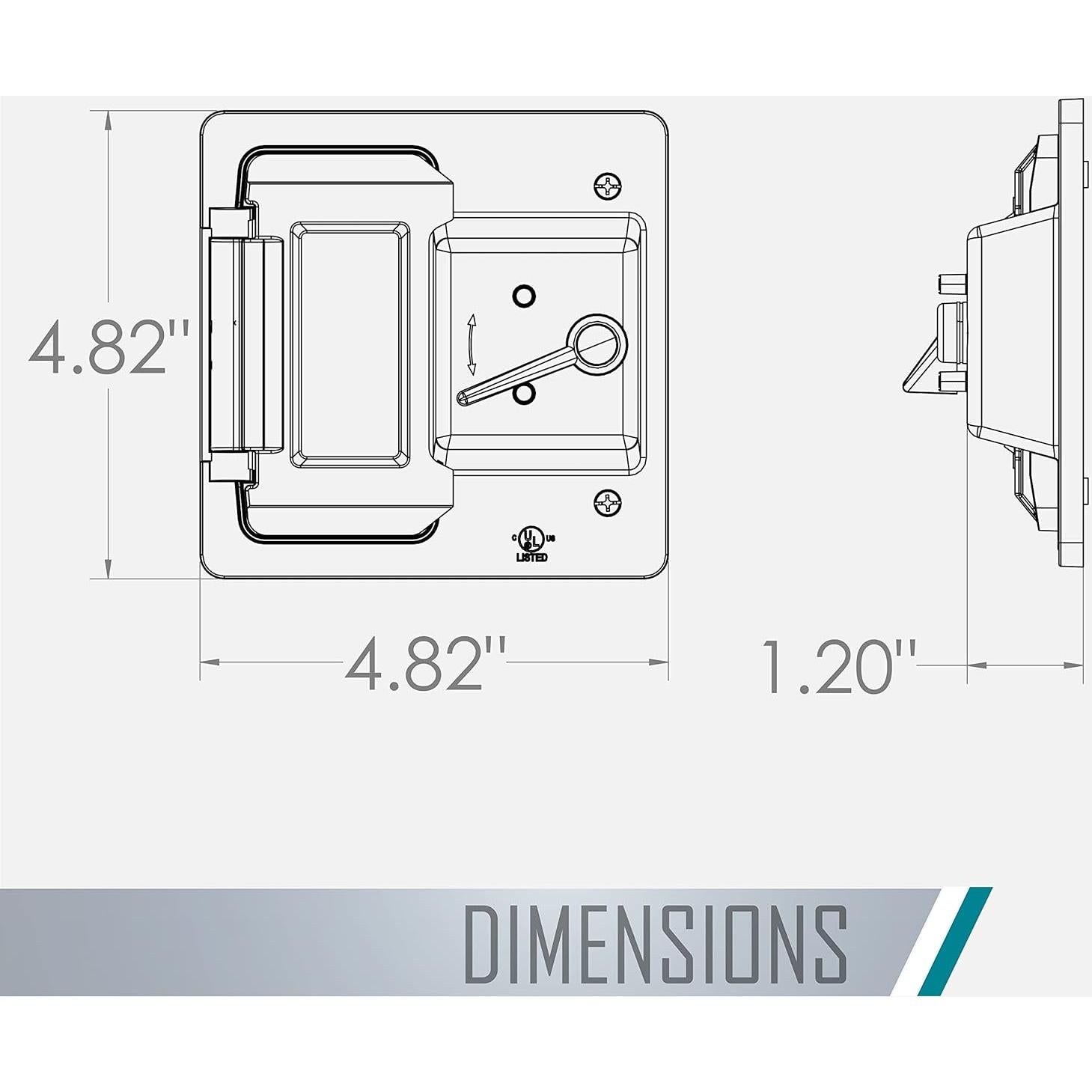 Cubierta a Prueba de Climas 2-Gang BELL PTC521GY Gris
