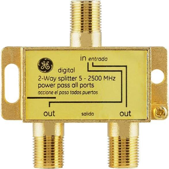 Divisor Coaxial Digital GE 2 Vías 2.5 GHz para TV e Internet