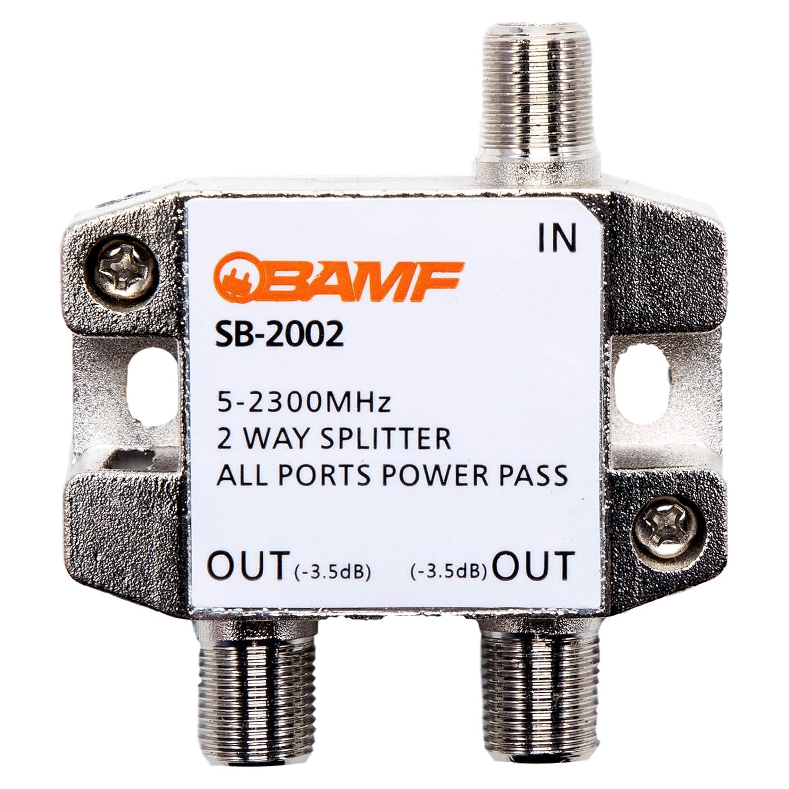 Divisor de Cable Coaxial Bidireccional BAMF 2 Vías 5-2300MHz