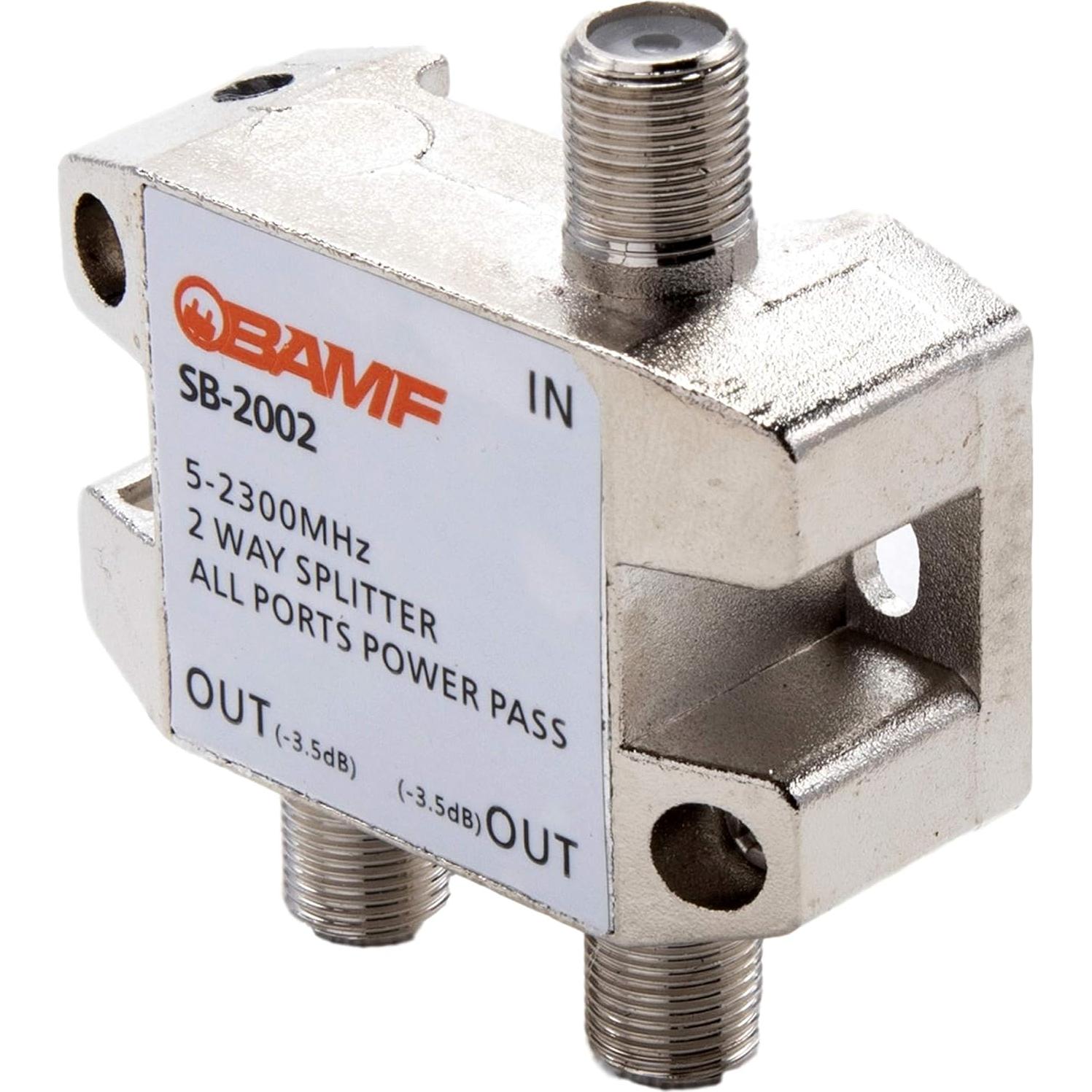 Divisor de Cable Coaxial Bidireccional BAMF 2 Vías 5-2300MHz