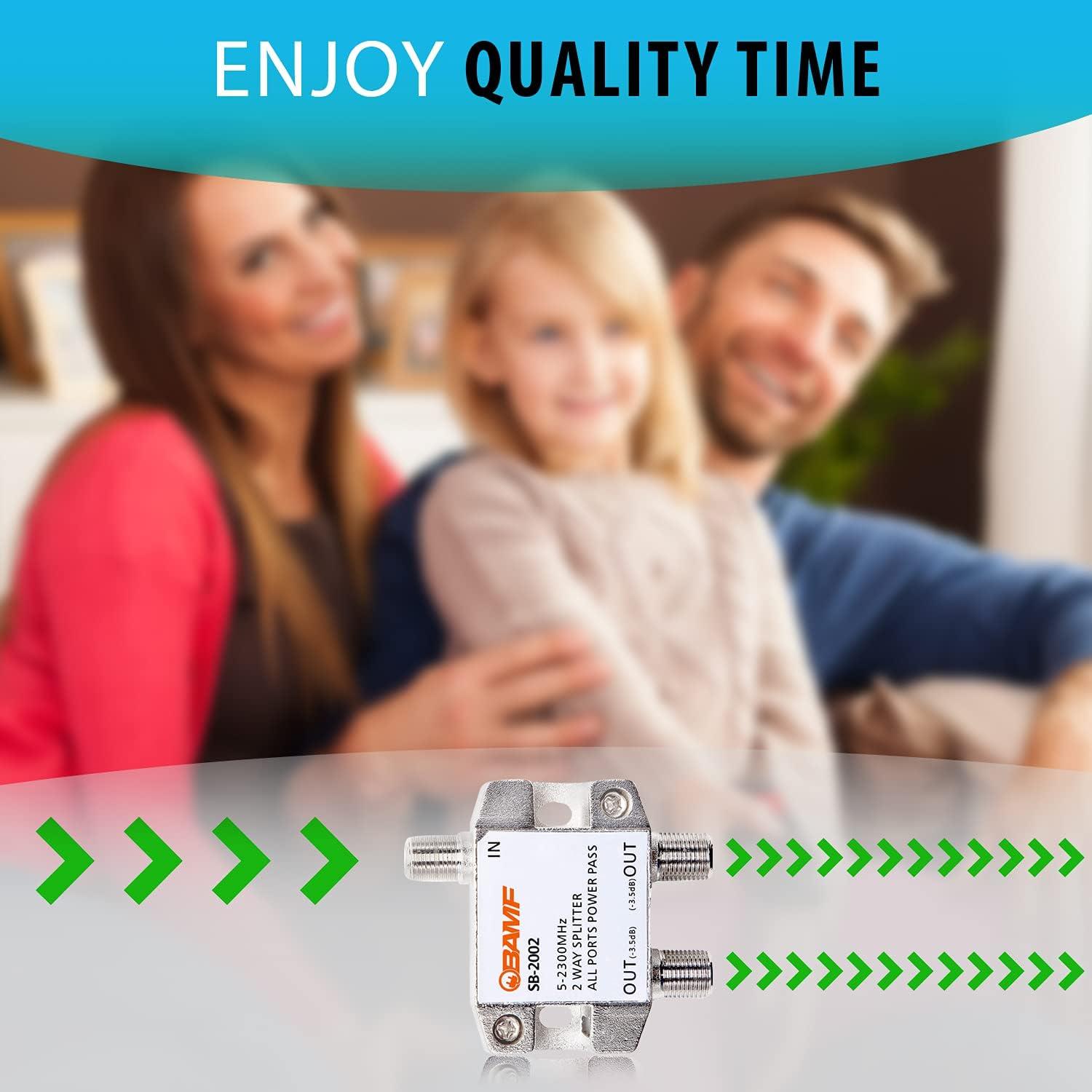 Divisor de Cable Coaxial Bidireccional BAMF 2 Vías 5-2300MHz