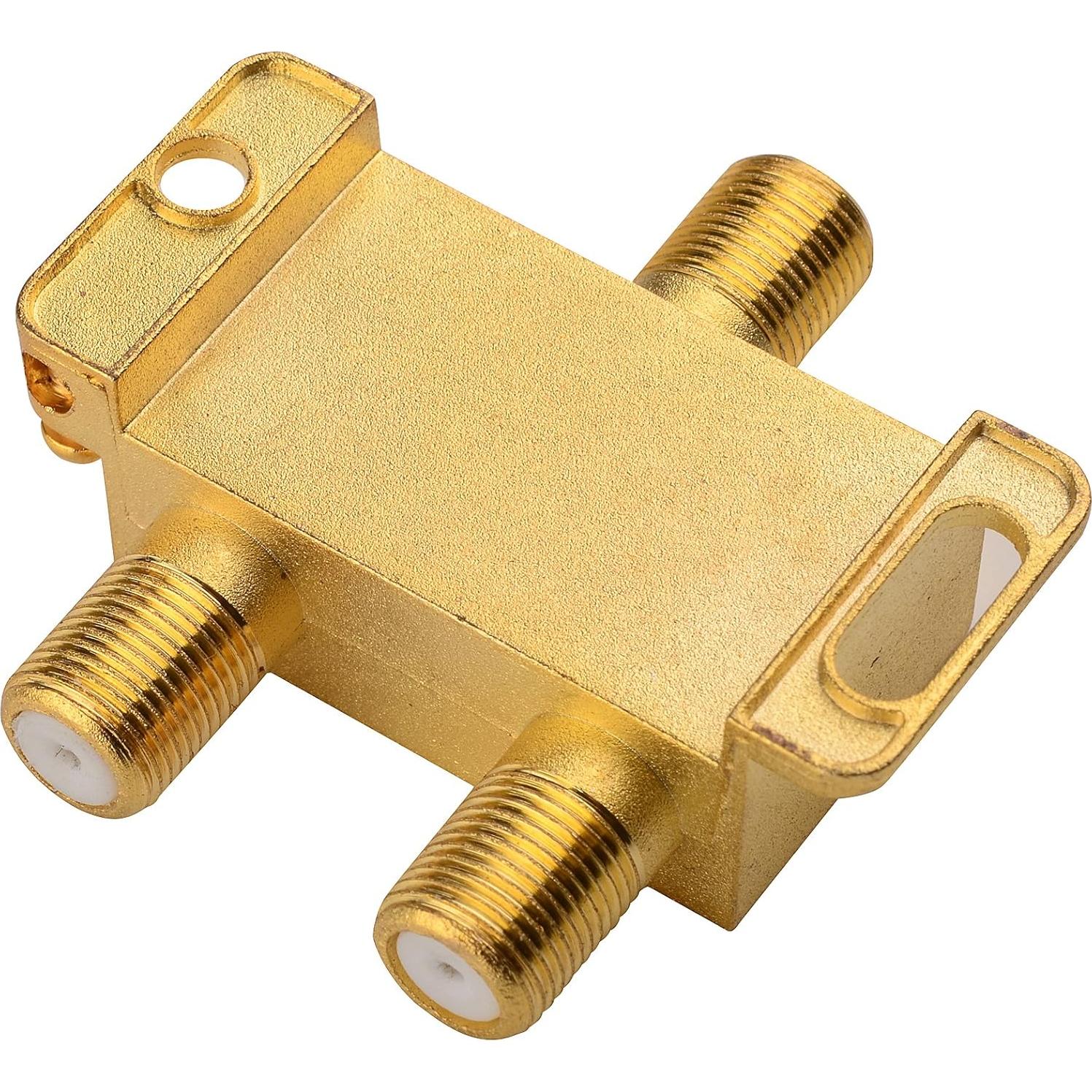 Divisor Coaxial 2 Vías Cable Matters Chapado en Oro