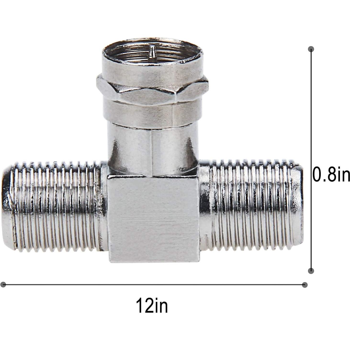 Divisor de Cable Coaxial RFAdapter 2 en 1 F a 2 F Hembra