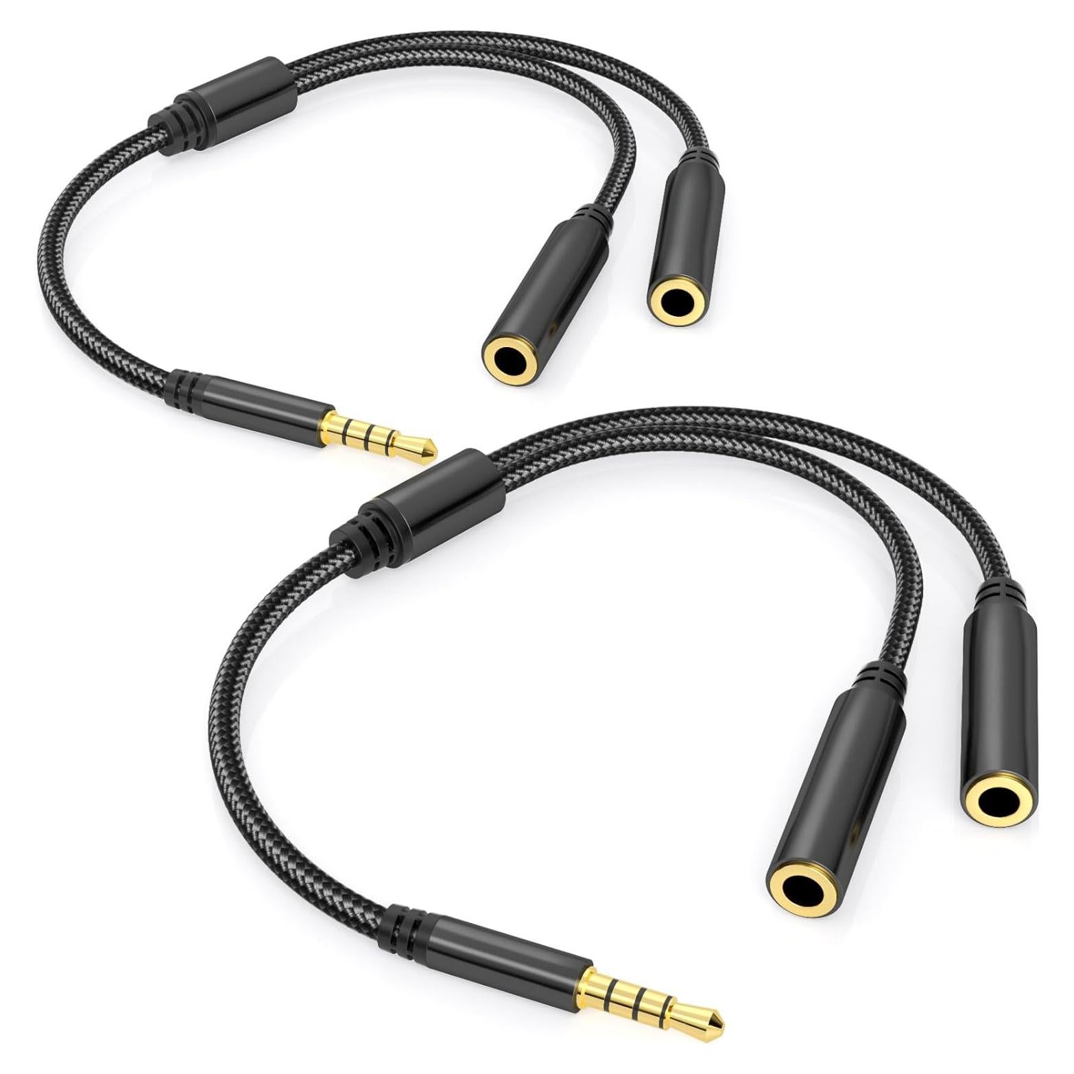 Divisor de Audio TRRS 3.5mm IIISOGNO 1FT Doble Auricular