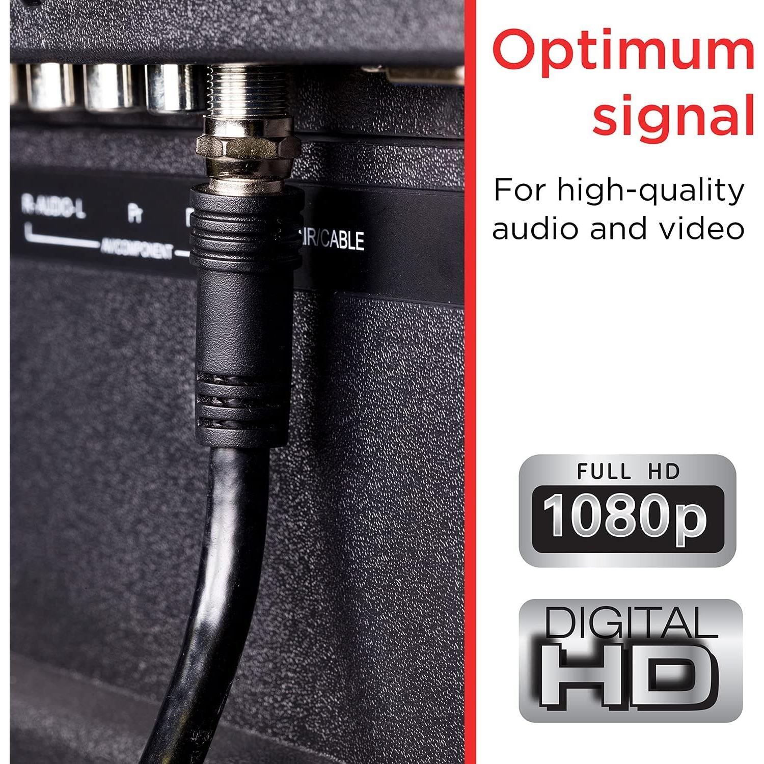 Cable Coaxial UltraPro RG6 0.92m Negro Conectores F