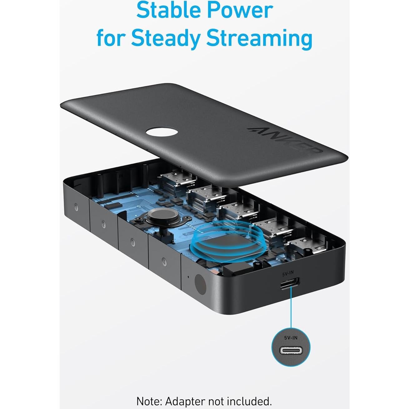 Interruptor HDMI 4 en 1 Anker A83H2 4K 60Hz Soporta HDR y 3D