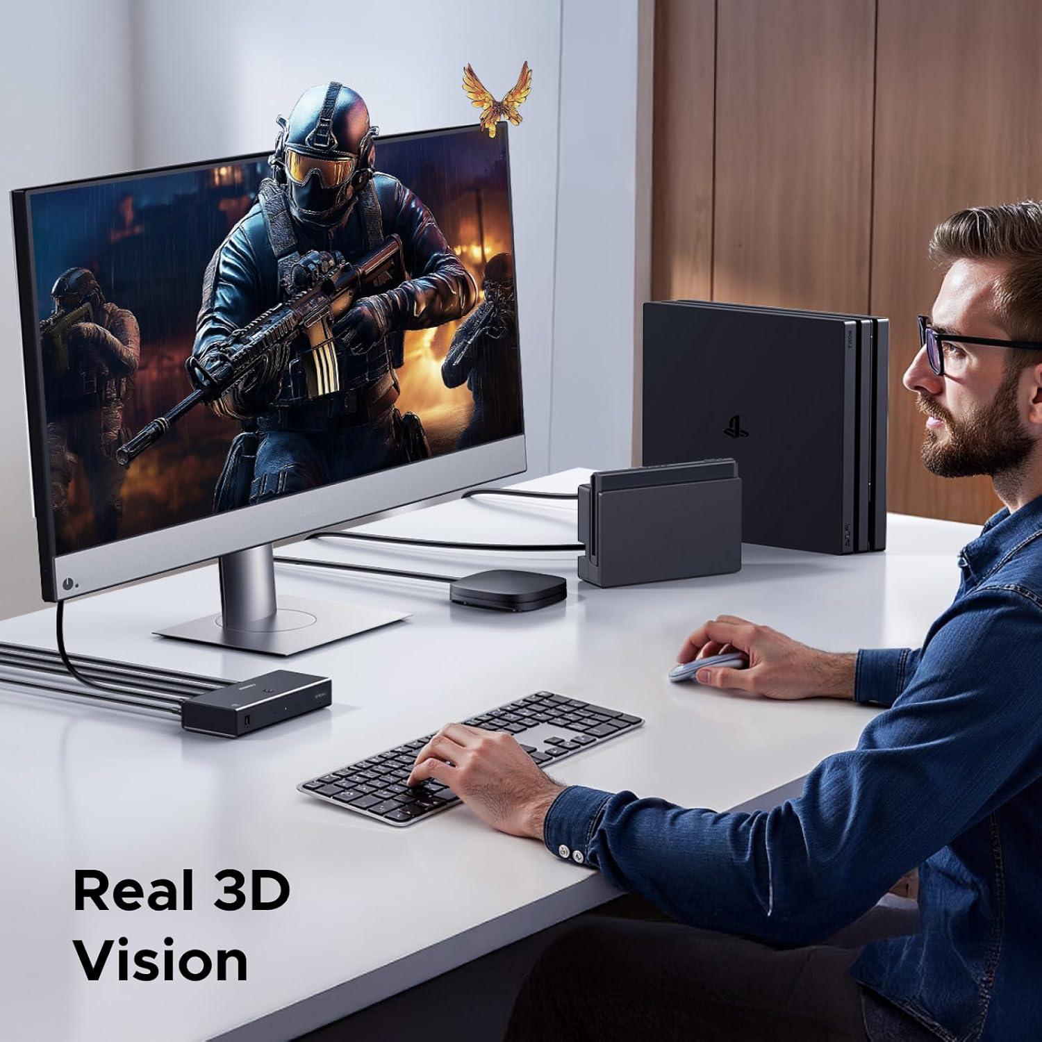 UGREEN Interruptor HDMI 3 en 1 4K@60Hz con Control Remoto