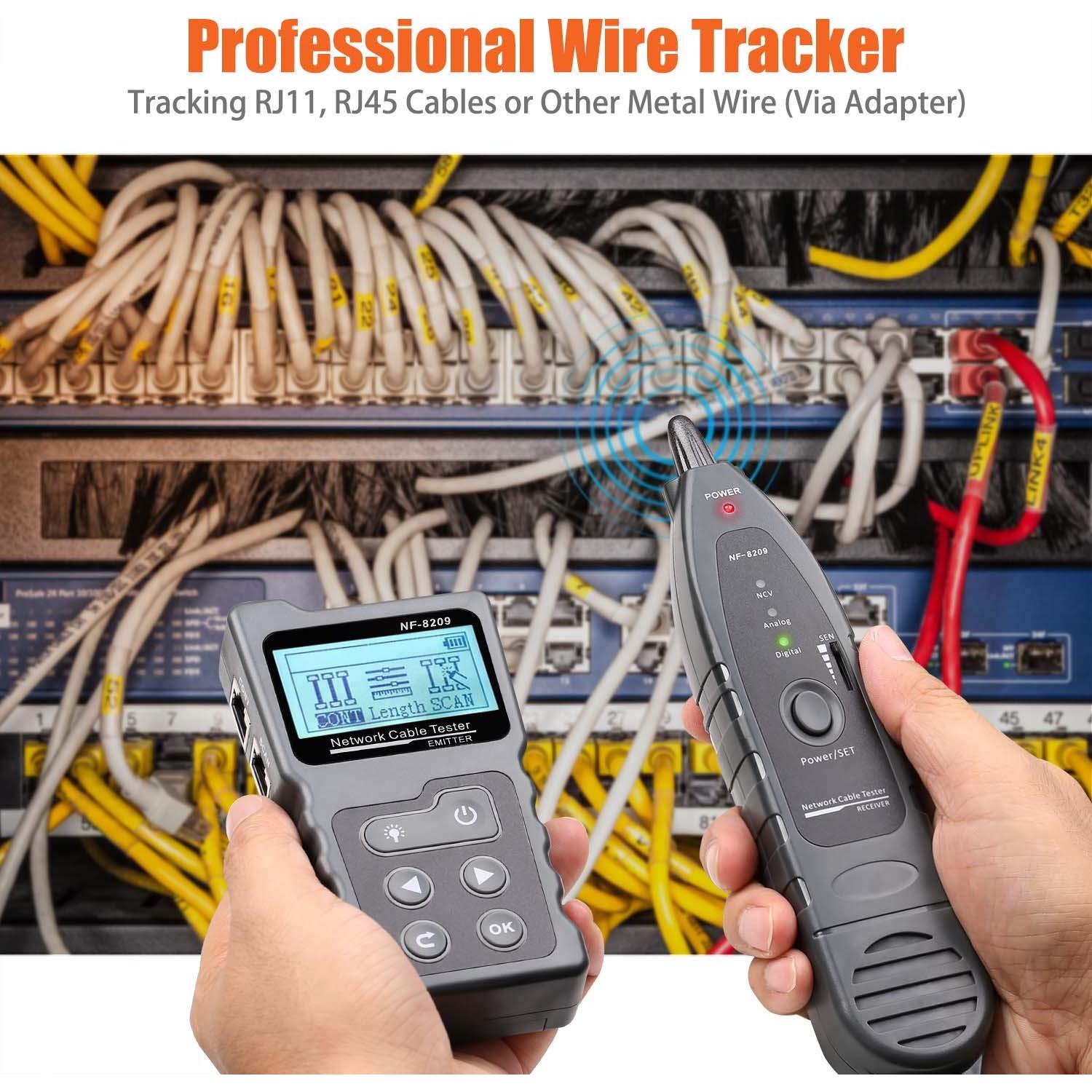 Probador de Cable de Red KOLSOL NF-8209 con Medición PoE