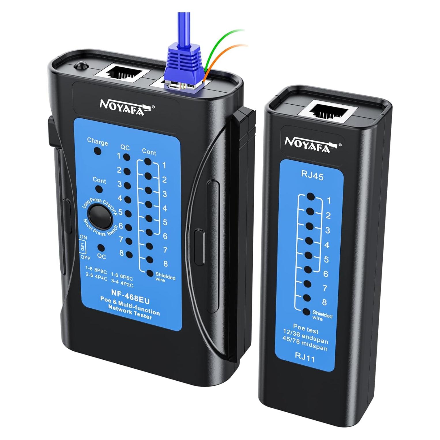 Probador de Cable de Red Noyafa NF-468U RJ45 RJ11 CAT5 CAT6