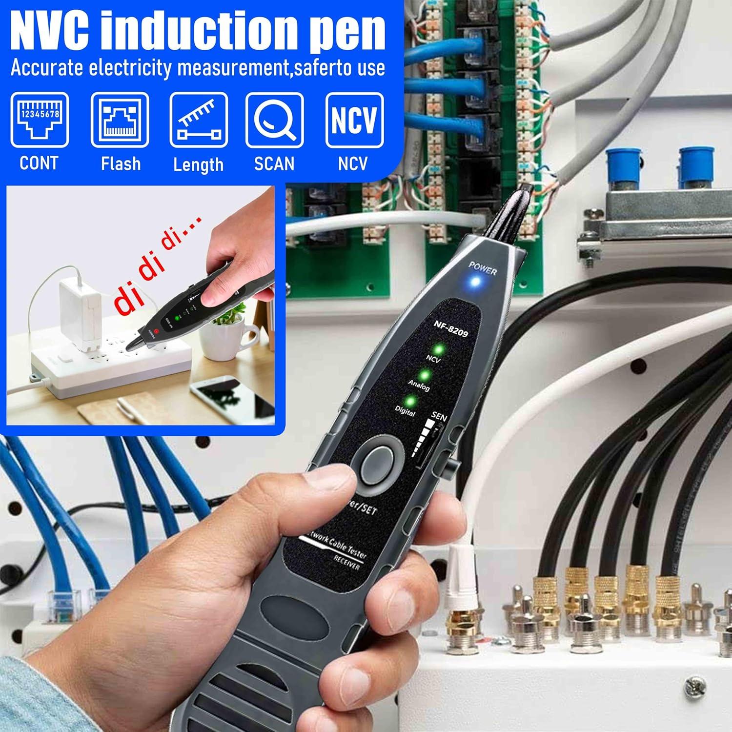 Probador de Cable de Red NOYAFA NF-8209 Multifuncional