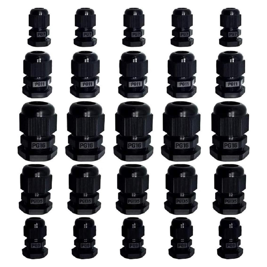 Juntas de Cable Impermeables Alices PG7 PG9 PG11 PG13.5 PG16 - 25 Pzas