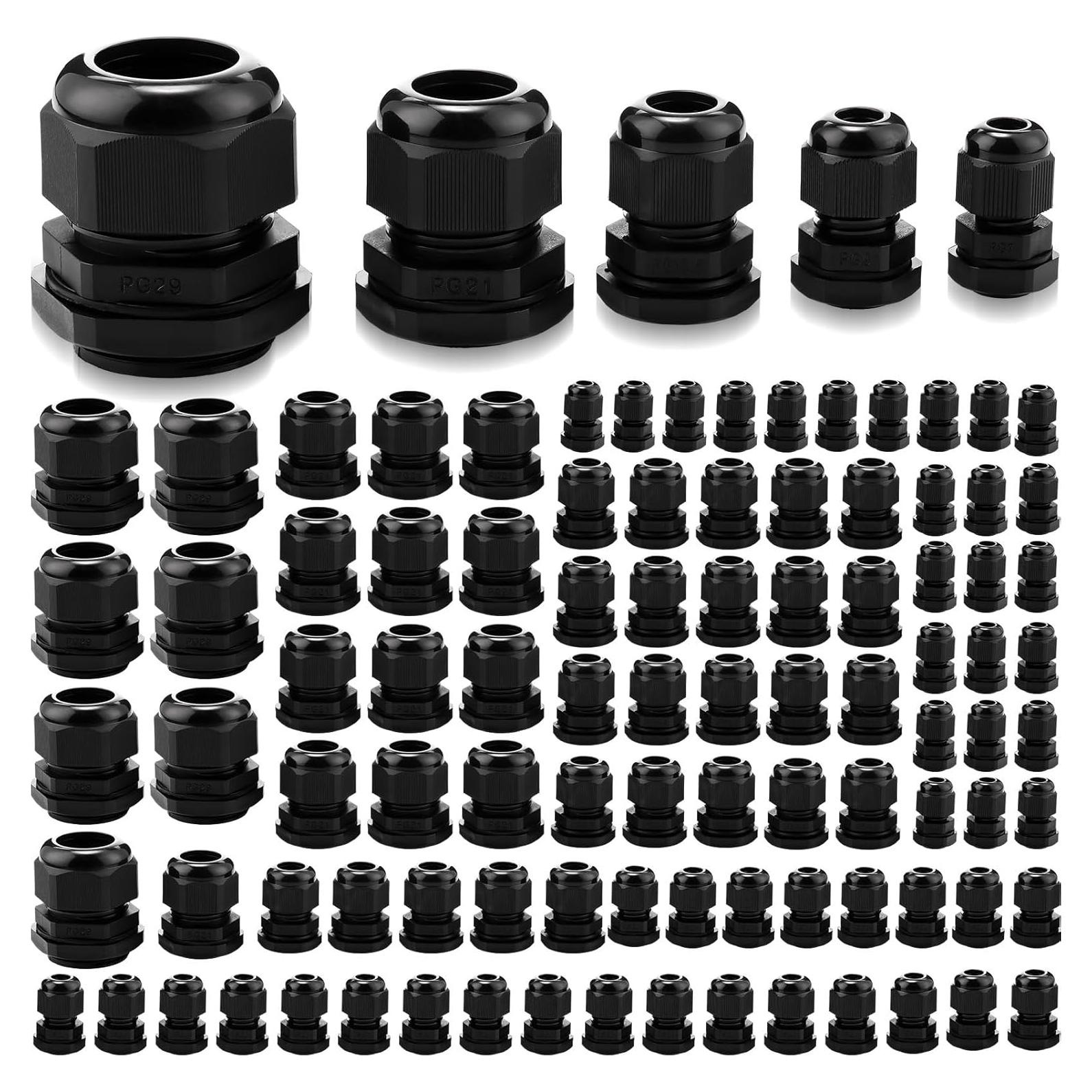 Kit de Conectores de Cable Duraaamo 100pcs Nylon Impermeables