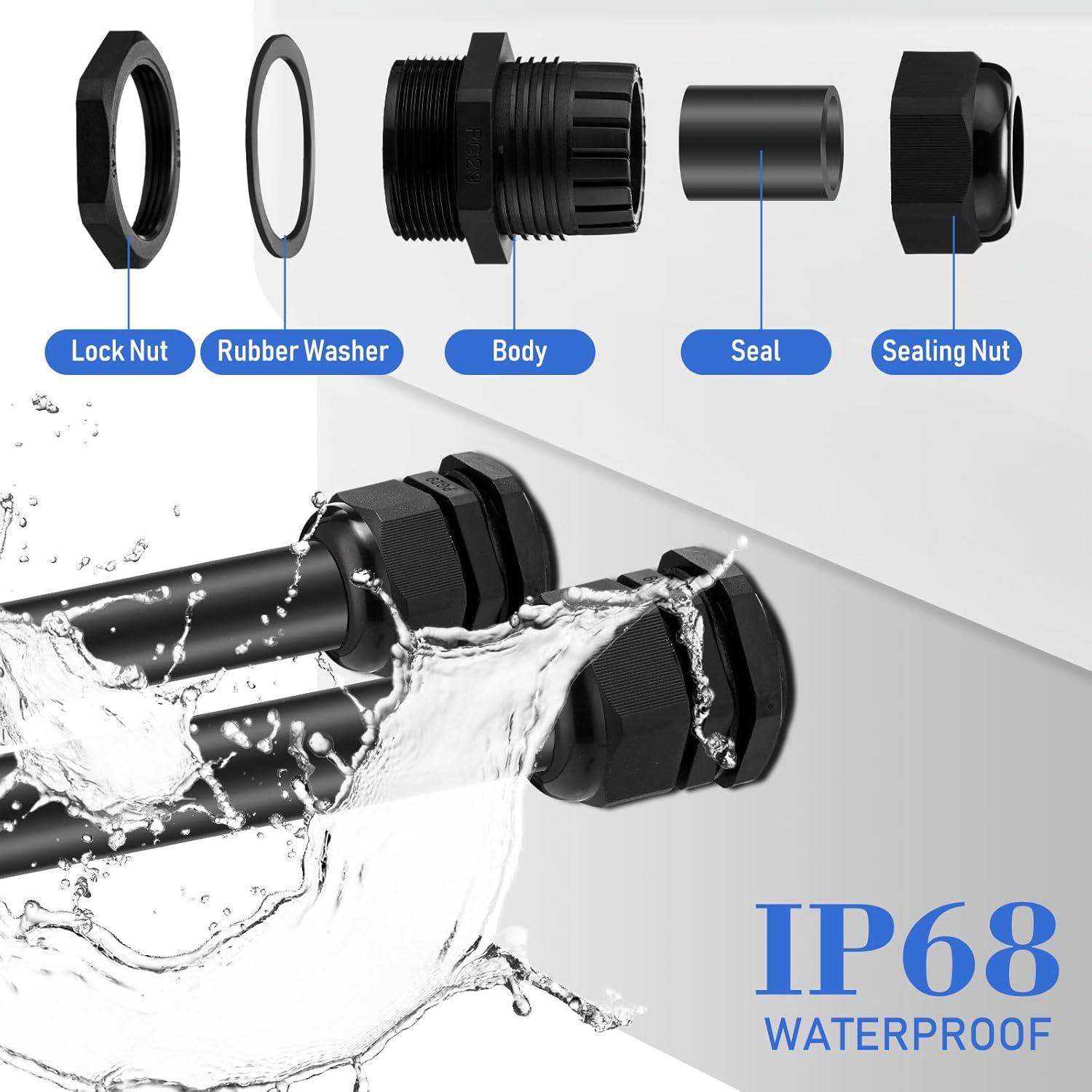 Kit de Conectores de Cable Duraaamo 100pcs Nylon Impermeables