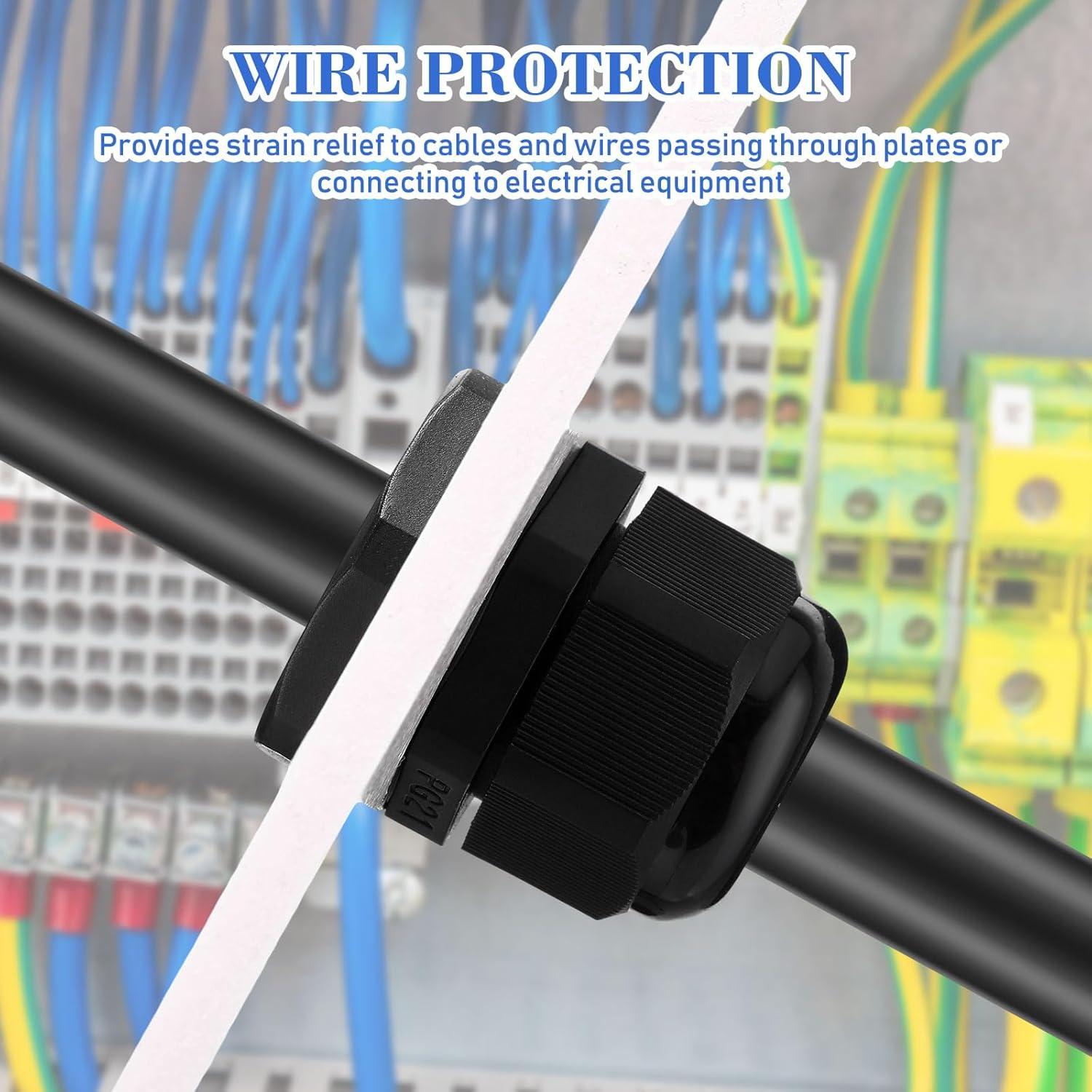 Kit de Conectores de Cable Duraaamo 100pcs Nylon Impermeables