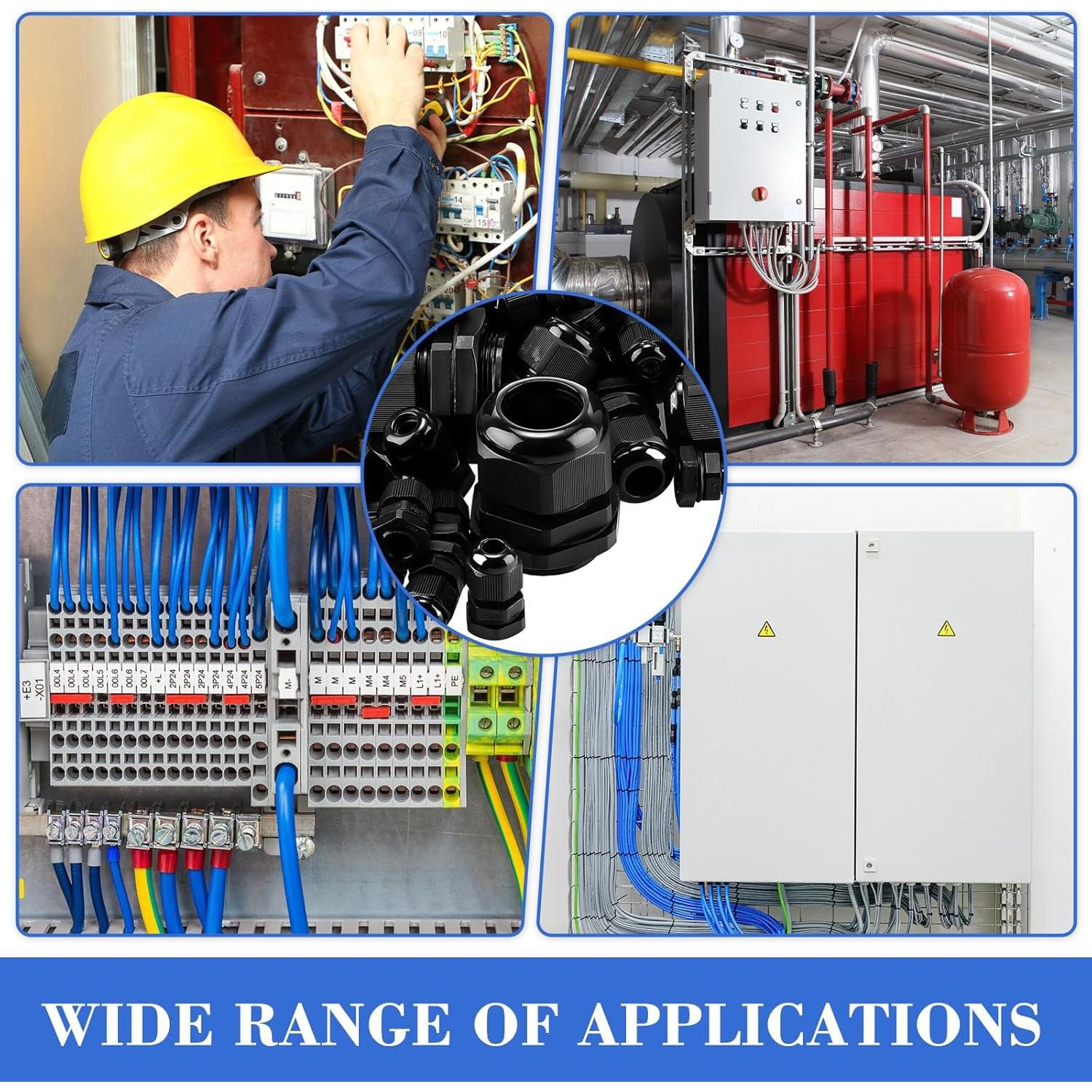 Kit de Conectores de Cable Duraaamo 100pcs Nylon Impermeables